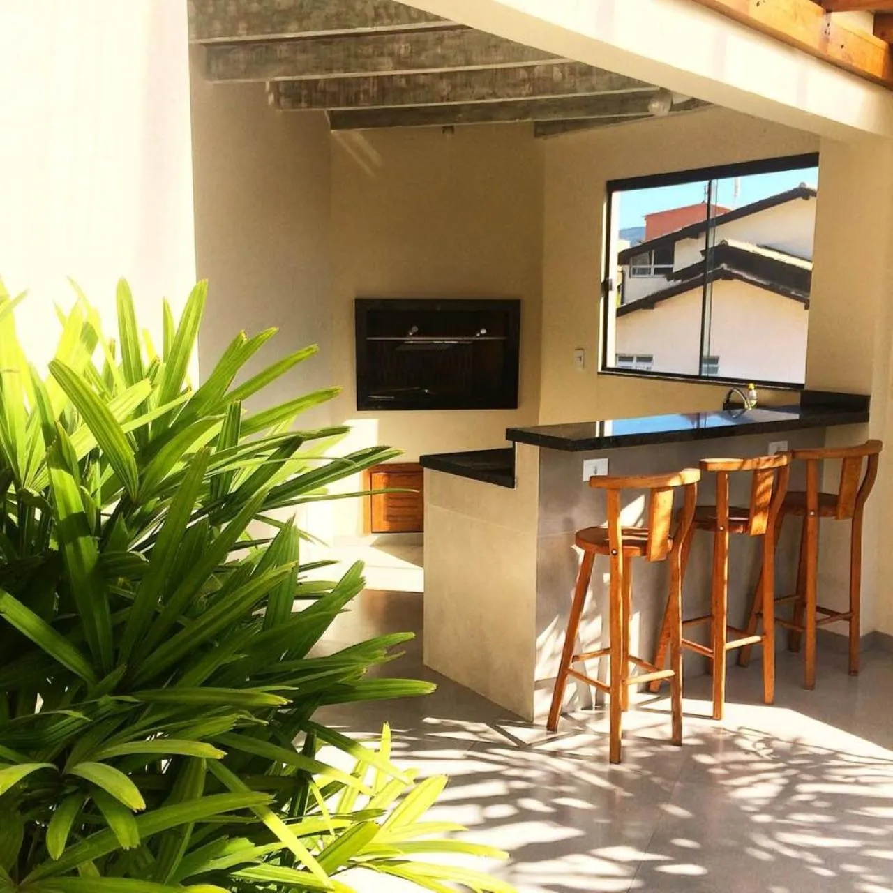 BBQ facilities in Pousada Pedra Rosa