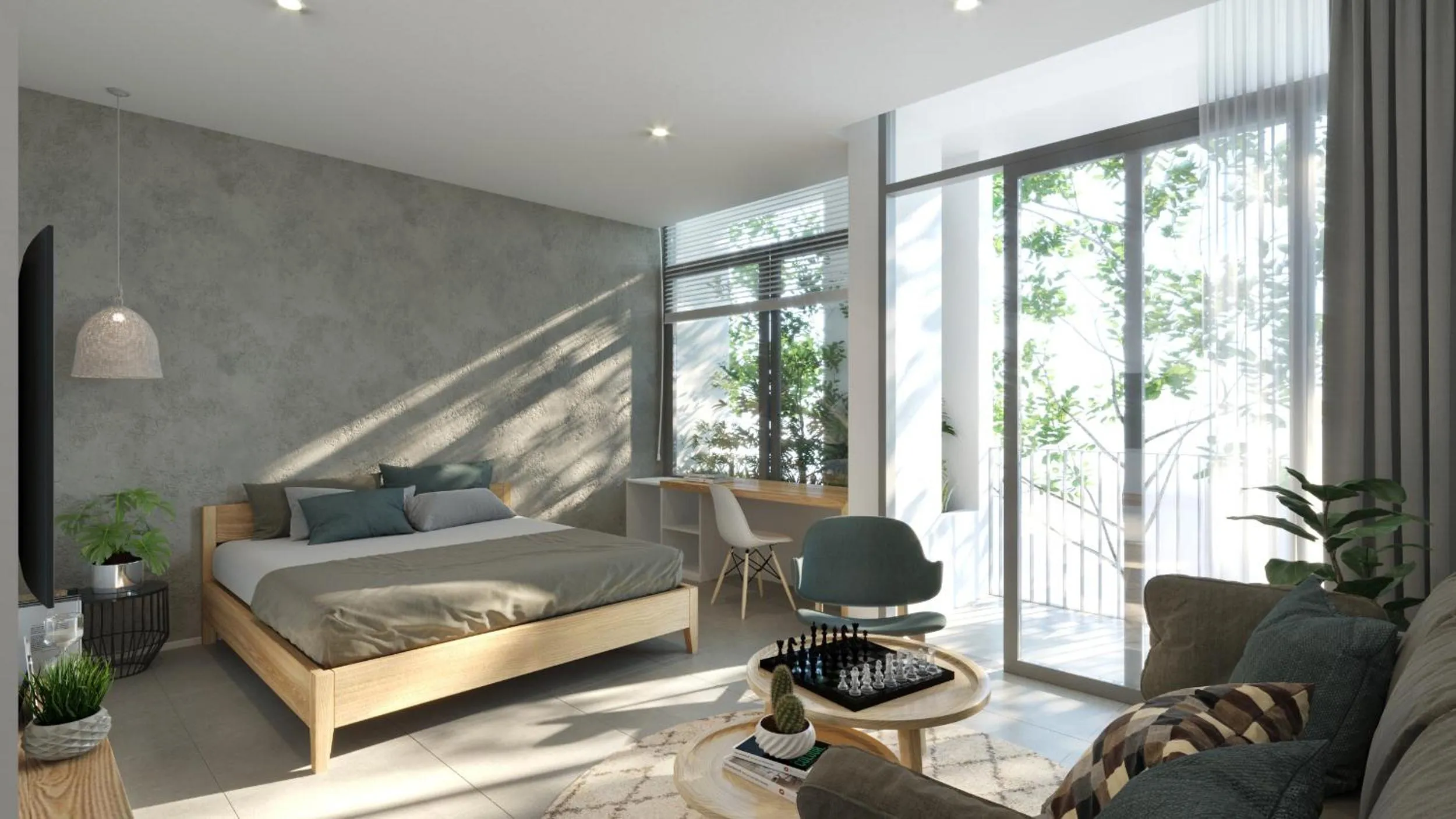 Living room, Bed in Lem's Apartment & Coffee