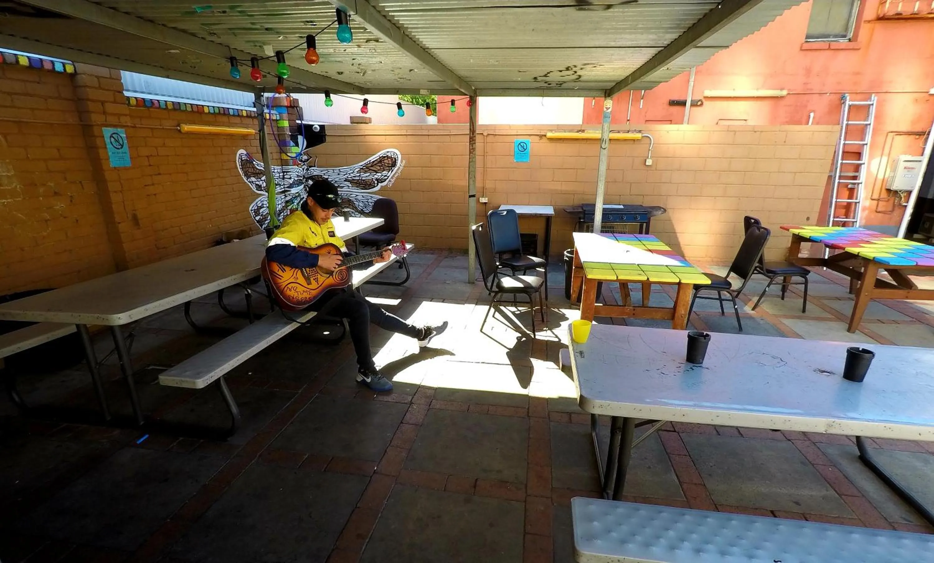 Patio in The Hive Hostel - Traveler Friendly, Passport Only