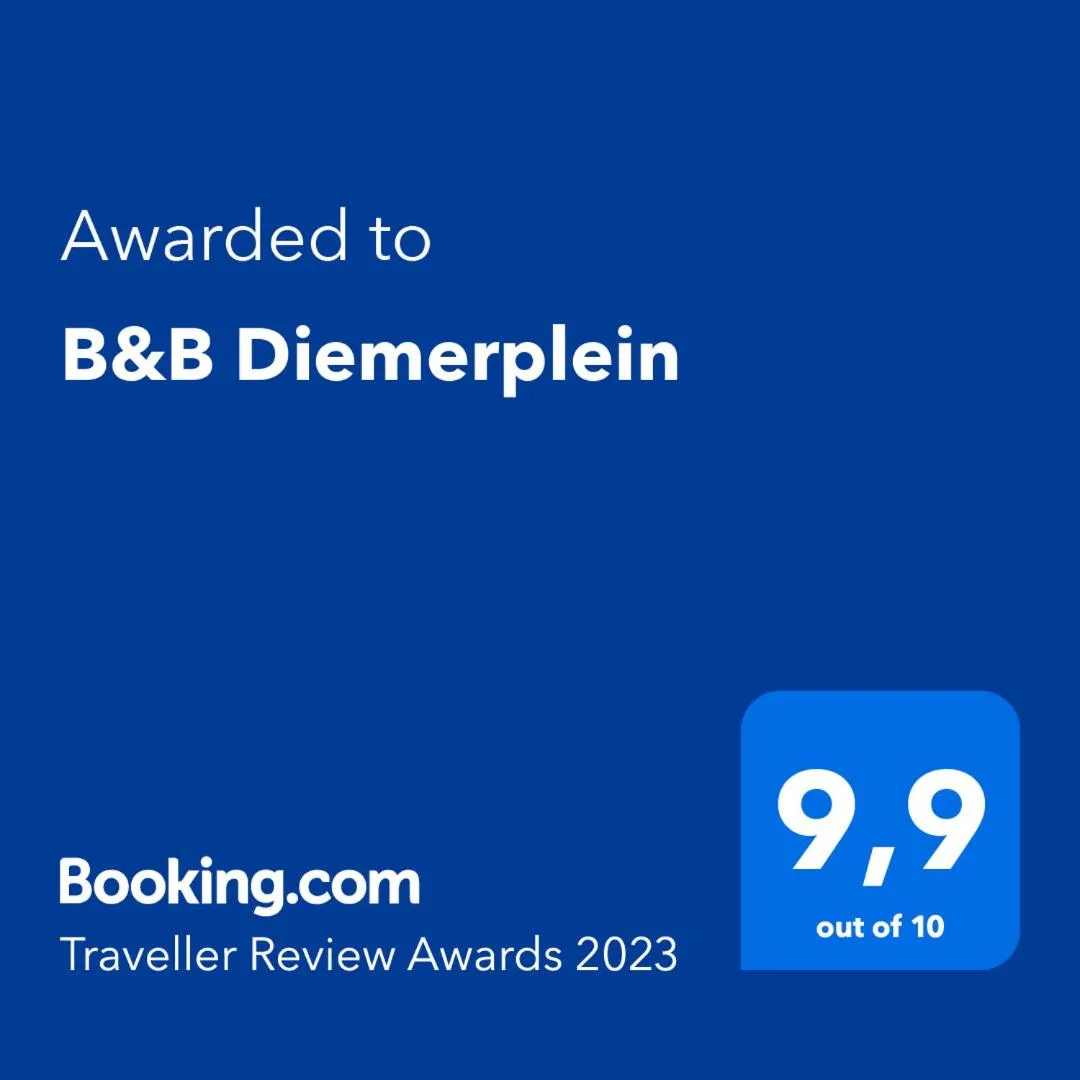 Certificate/Award in B&B Diemerplein