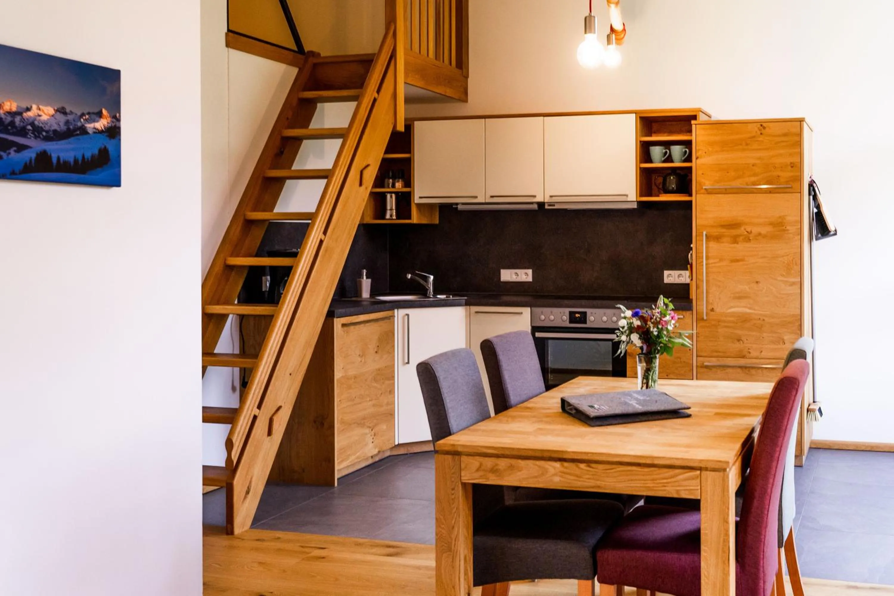 kitchen in Biobauernhof Jagglhof