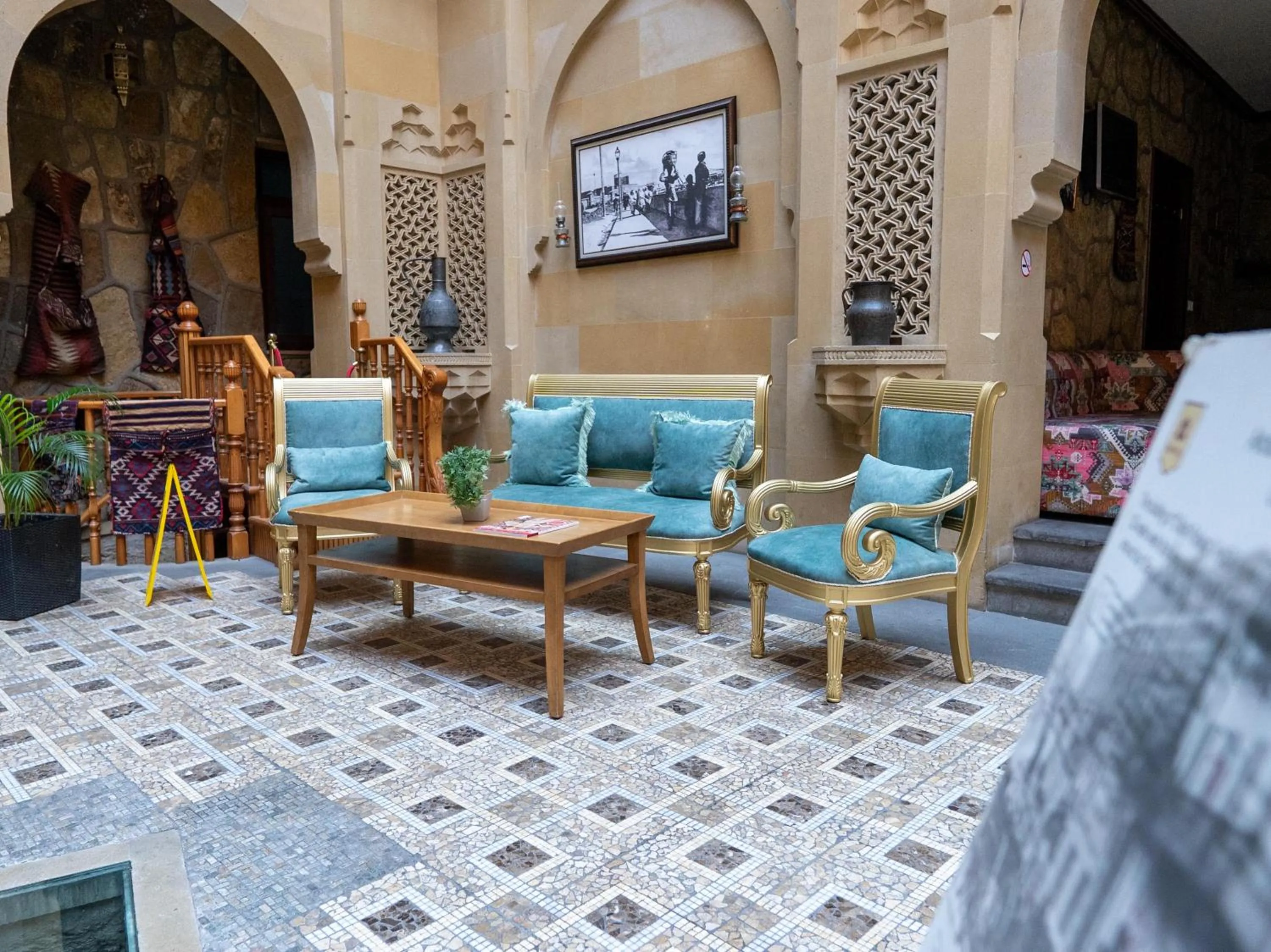 Seating area in Shah Palace Luxury Museum Hotel