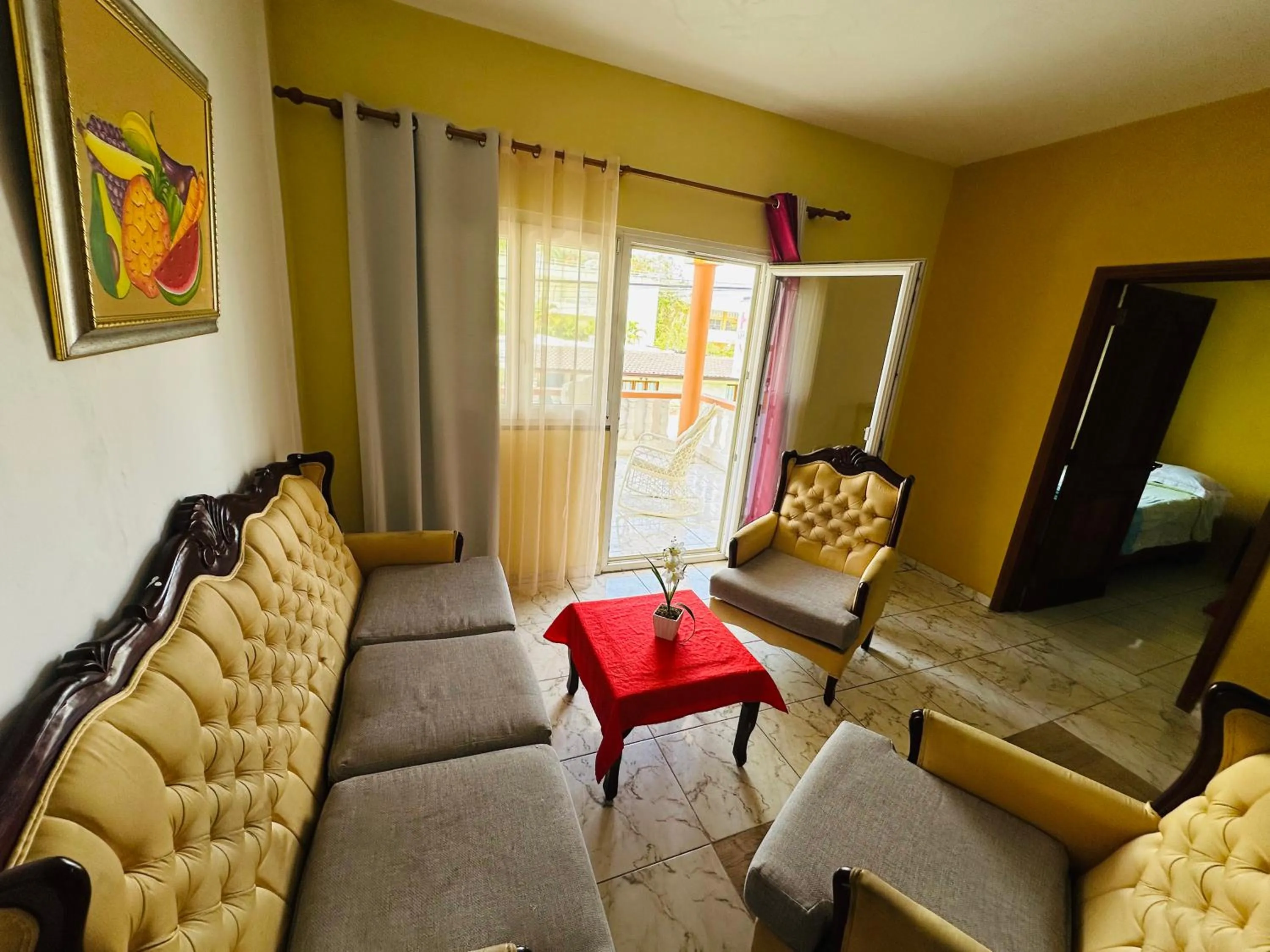 Seating area in Aparthotel Michaela