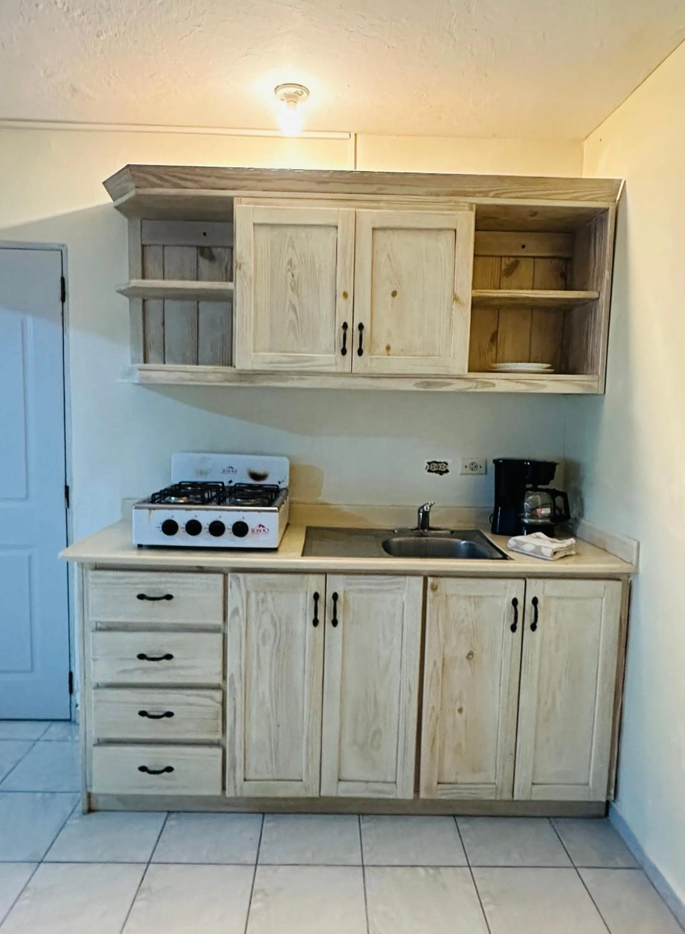 Kitchen or kitchenette in Aparthotel Michaela