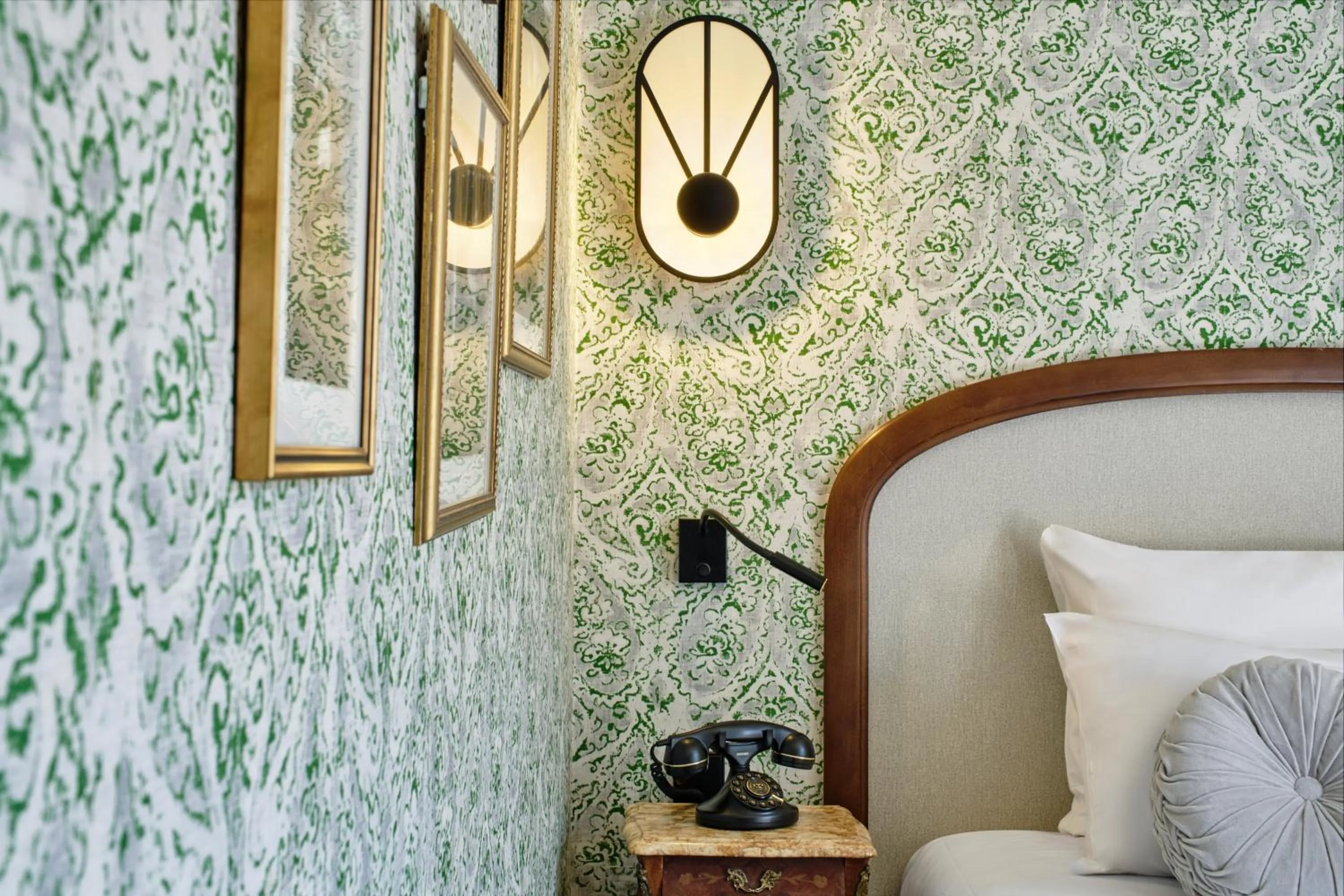 Decorative detail, Bed in Hôtel Joséphine by Happyculture