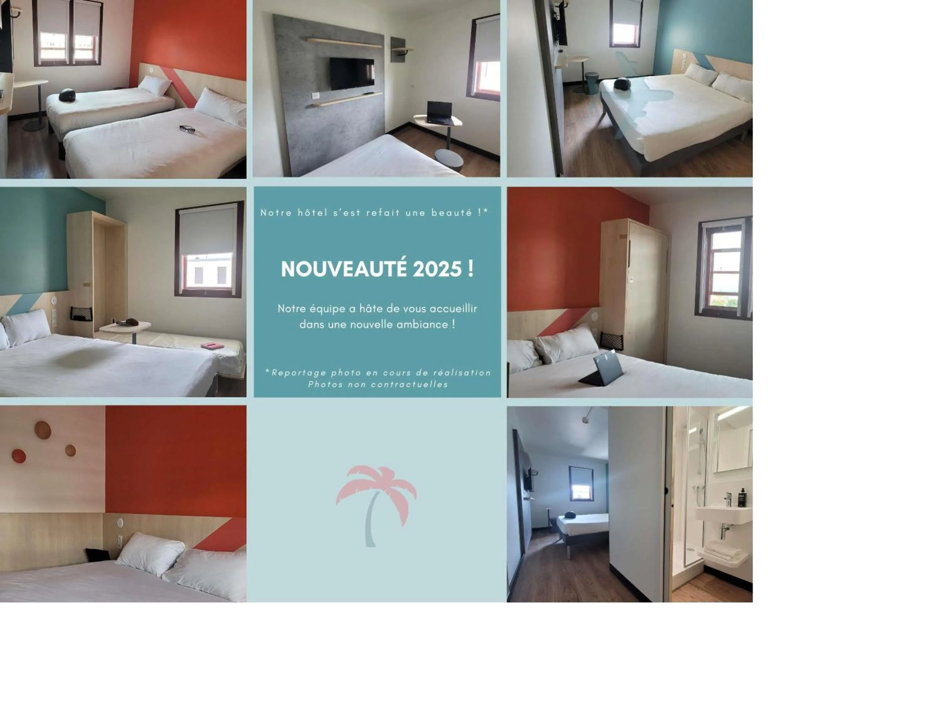 Bedroom, Bed in ibis budget Perpignan Centre Rénové en 2025