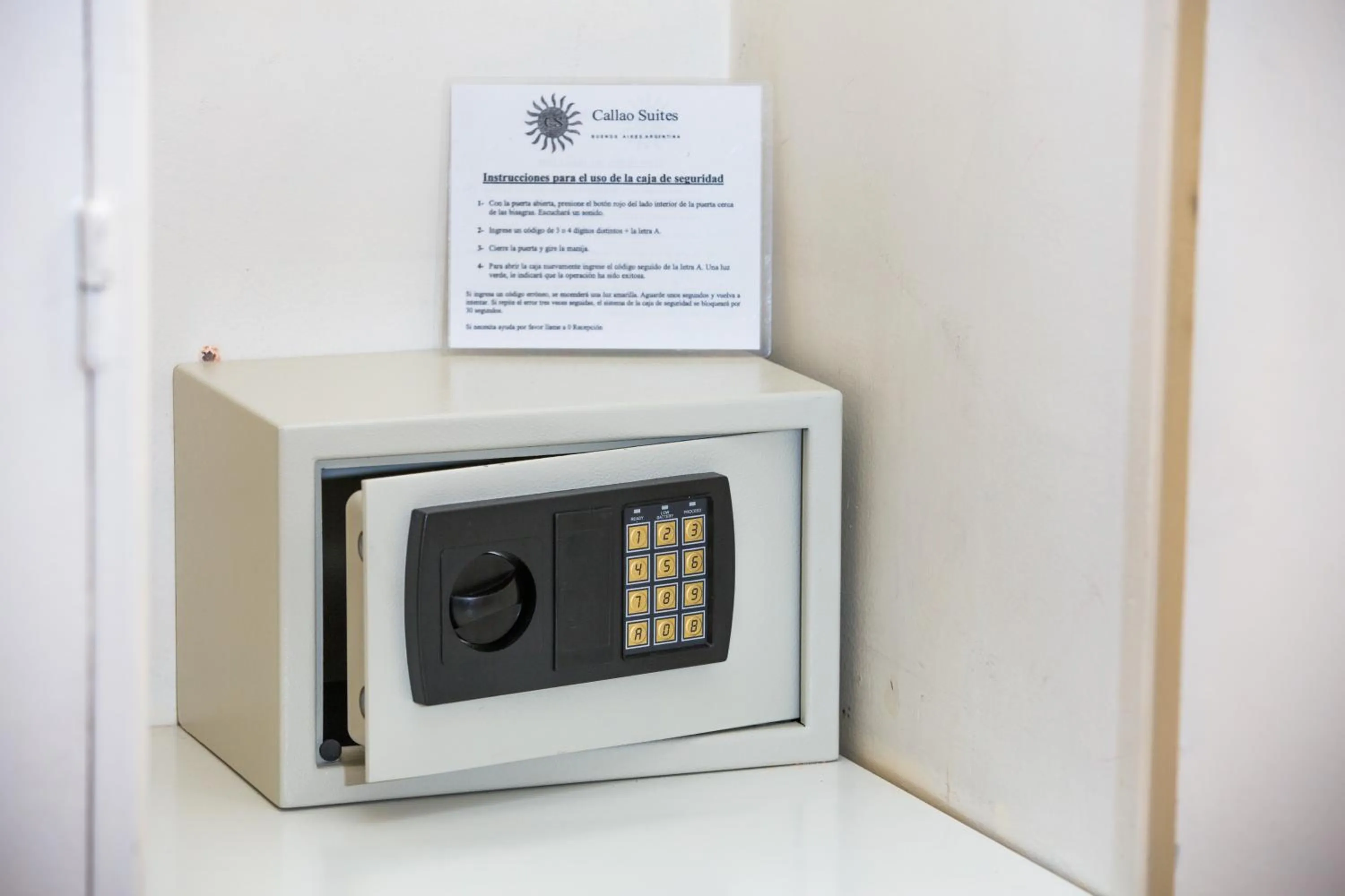 Area and facilities in Callao Suites Recoleta