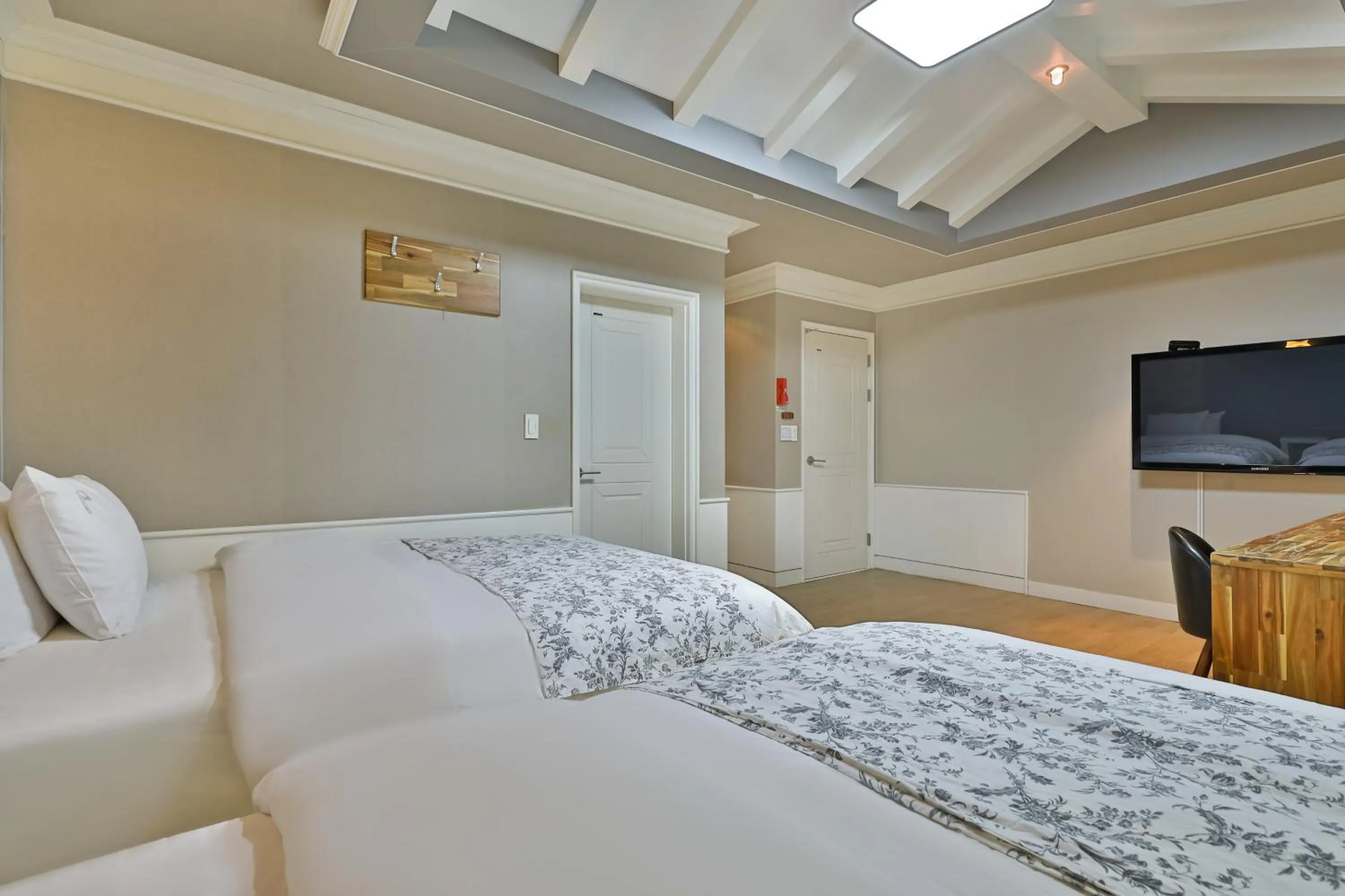 Bed in 히든힐불국사호텔