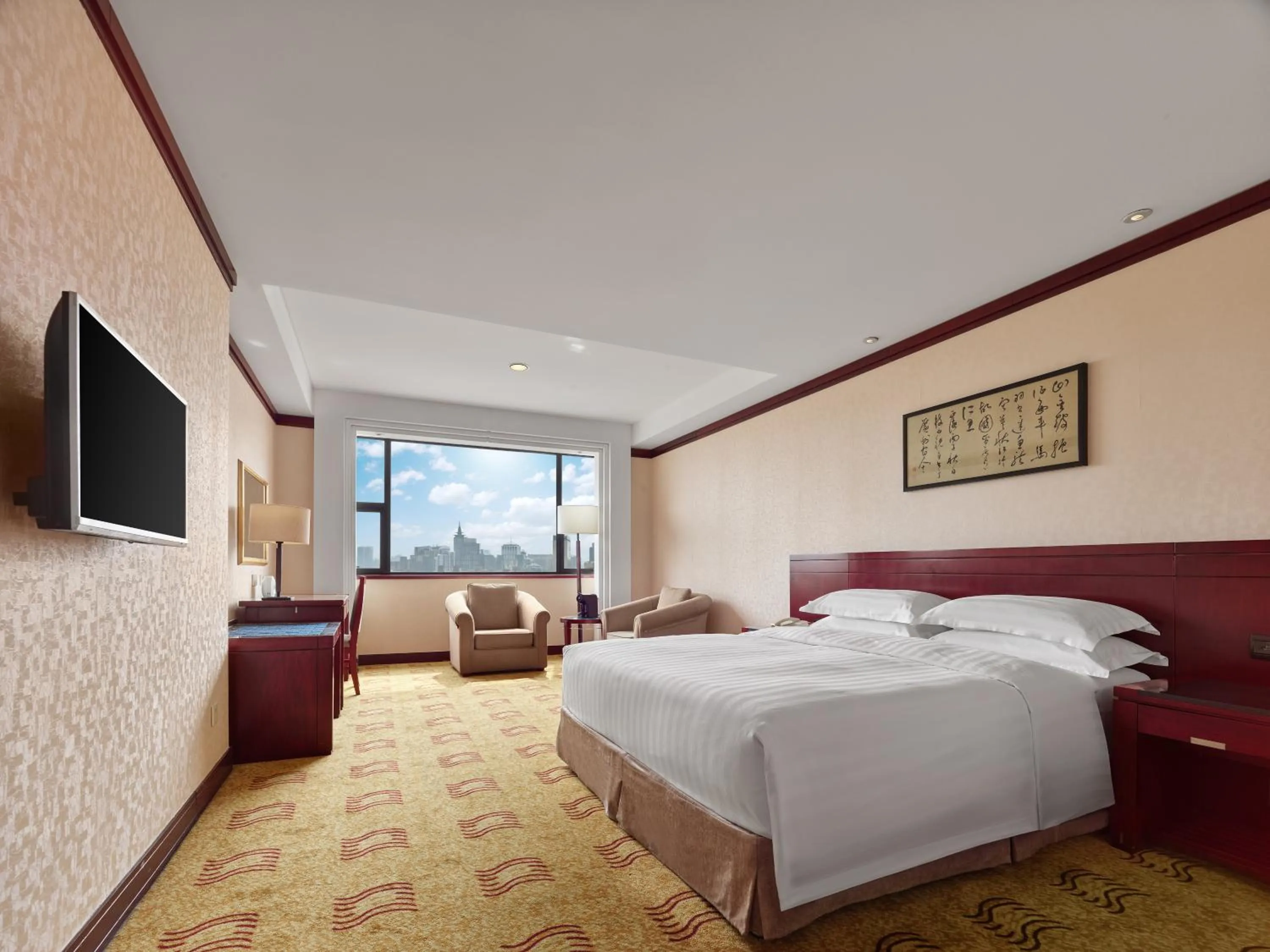 Photo of the whole room, Bed in Beijing Poly Plaza Hotel