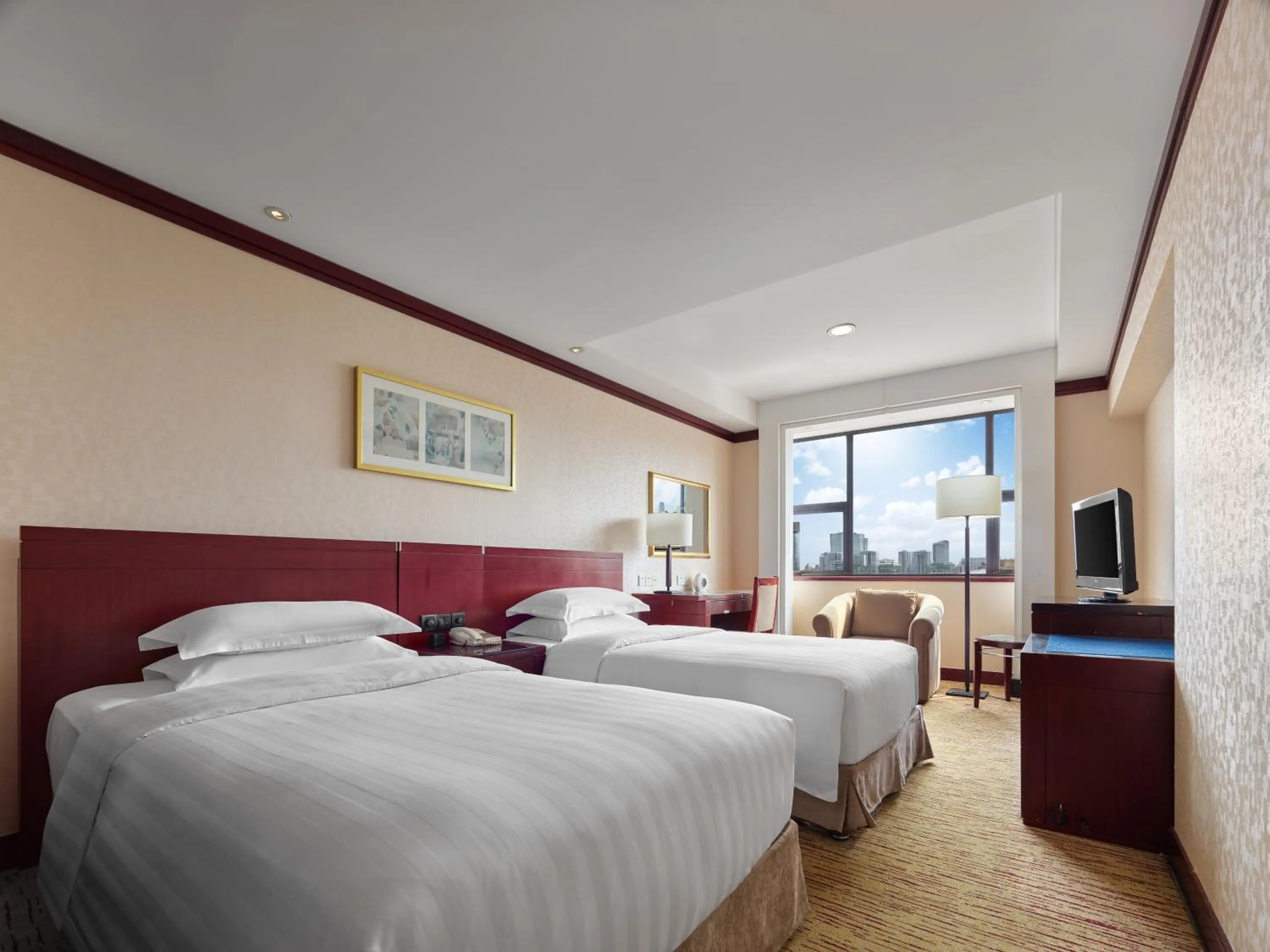 Photo of the whole room, Bed in Beijing Poly Plaza Hotel