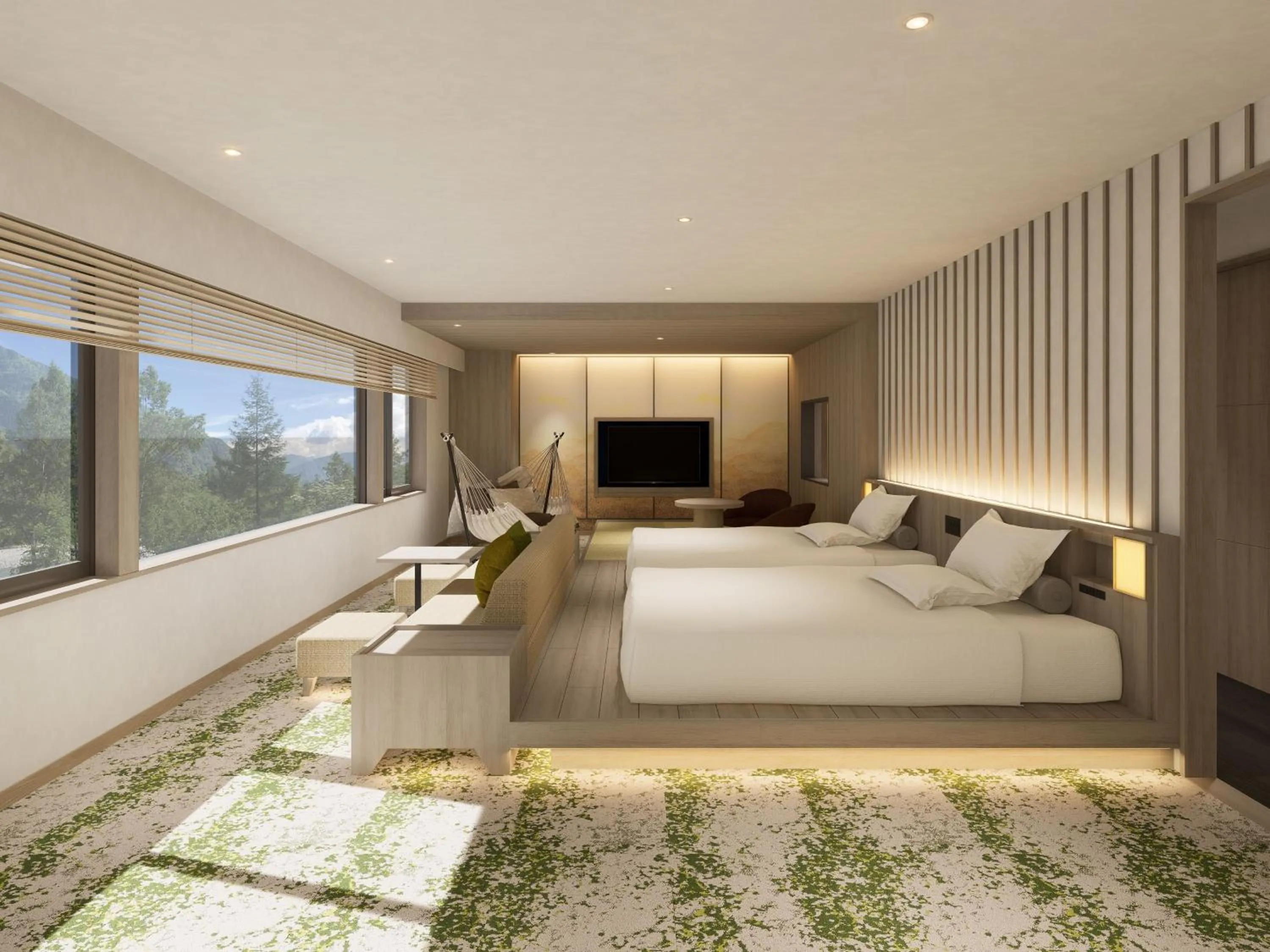 Bed in Kamikochi Lemeiesta Hotel