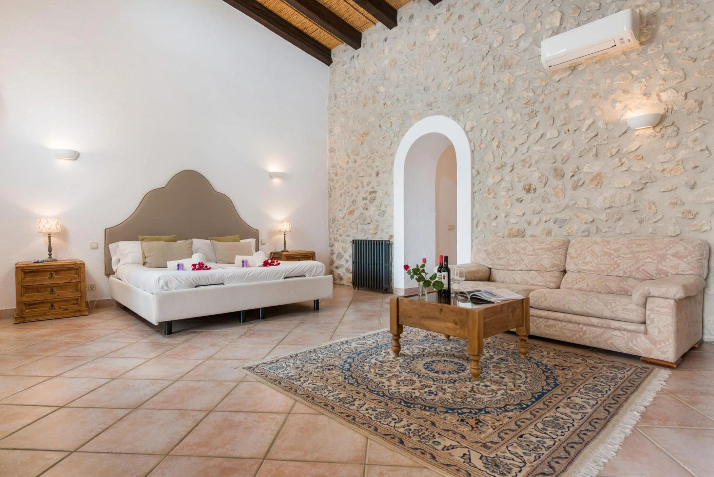 Living room, Bed in New Can Furios Hotel by Can Calco Hotels