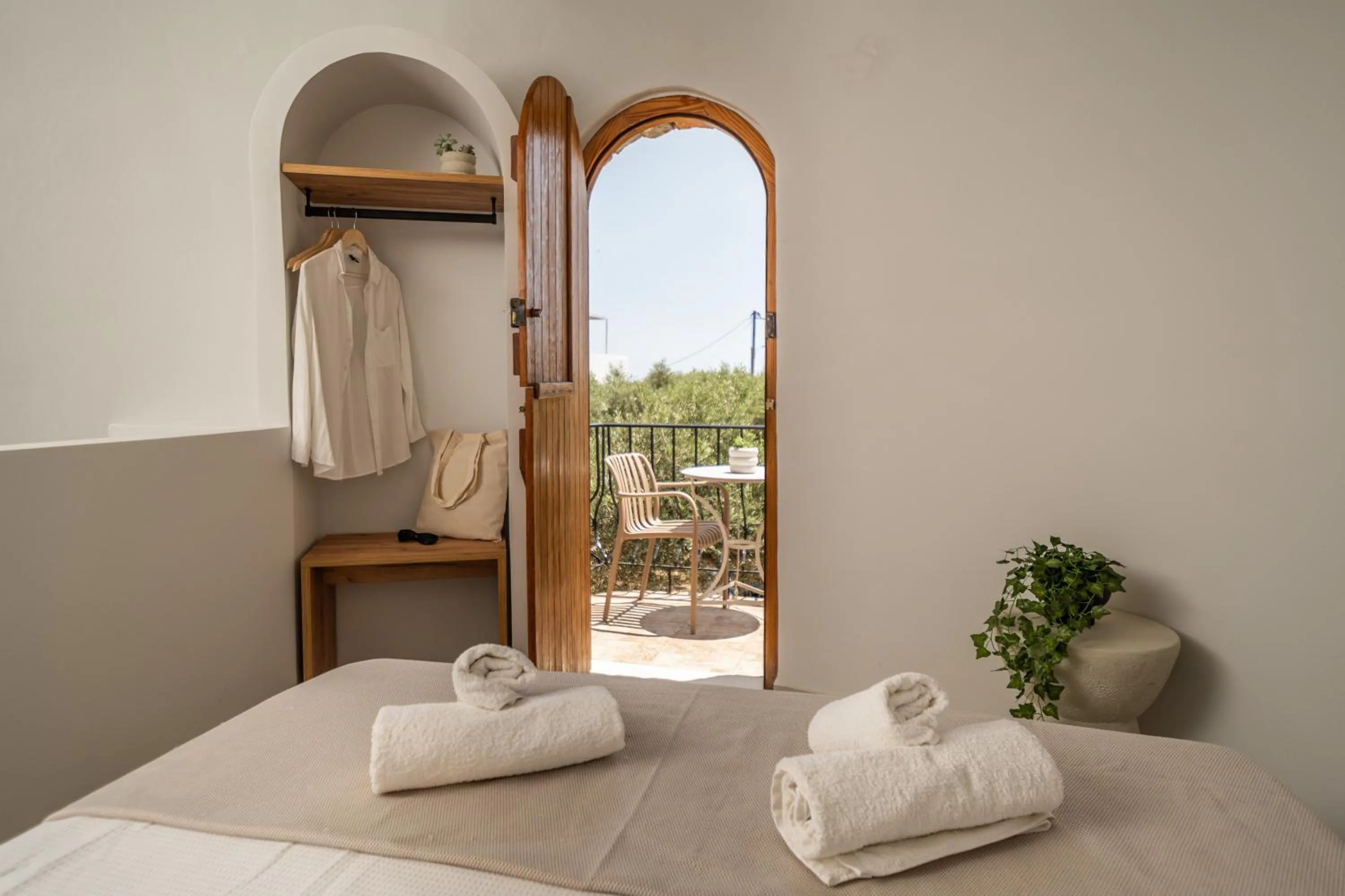 Bed in Fata Morgana Studios & Apartments