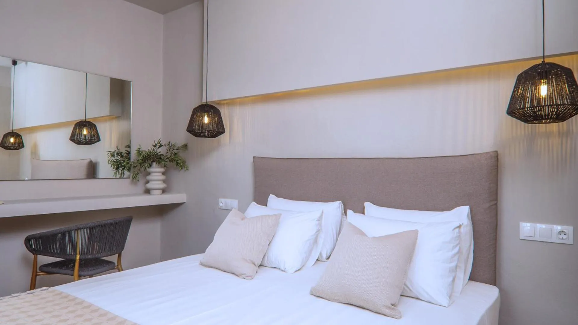 Bed in Fata Morgana Studios & Apartments