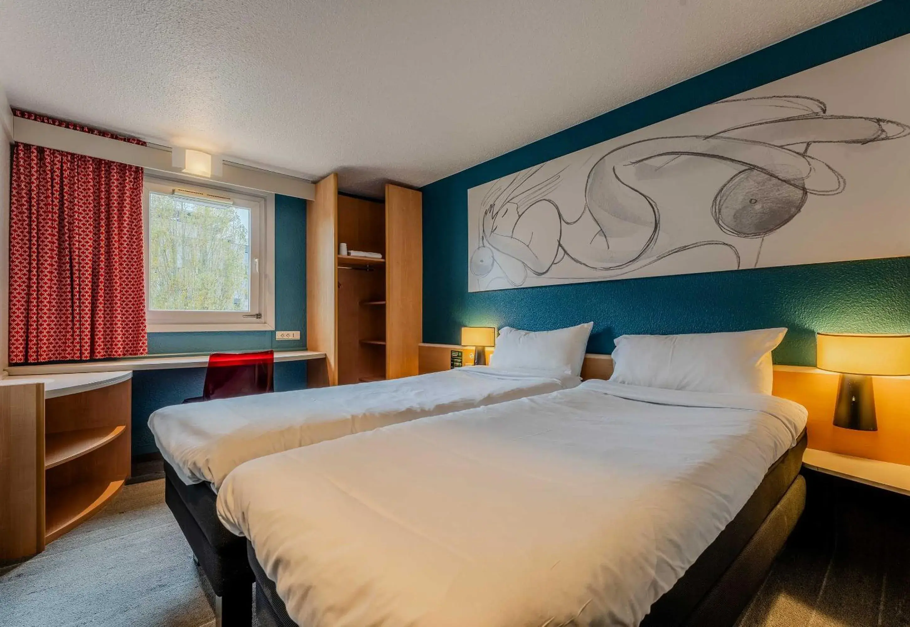 Twin Room in B&B HOTEL Lille Villeneuve d'Ascq Hôtel de Ville Twin Room in B&B HOTEL Lille Villeneuve d'Ascq Hôtel de Ville