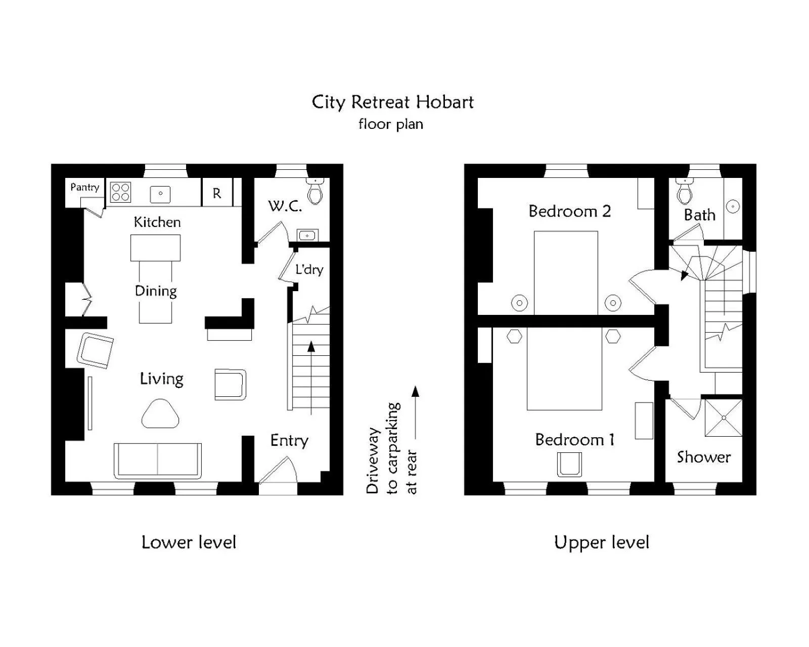 Floor plan in City Retreat Hobart