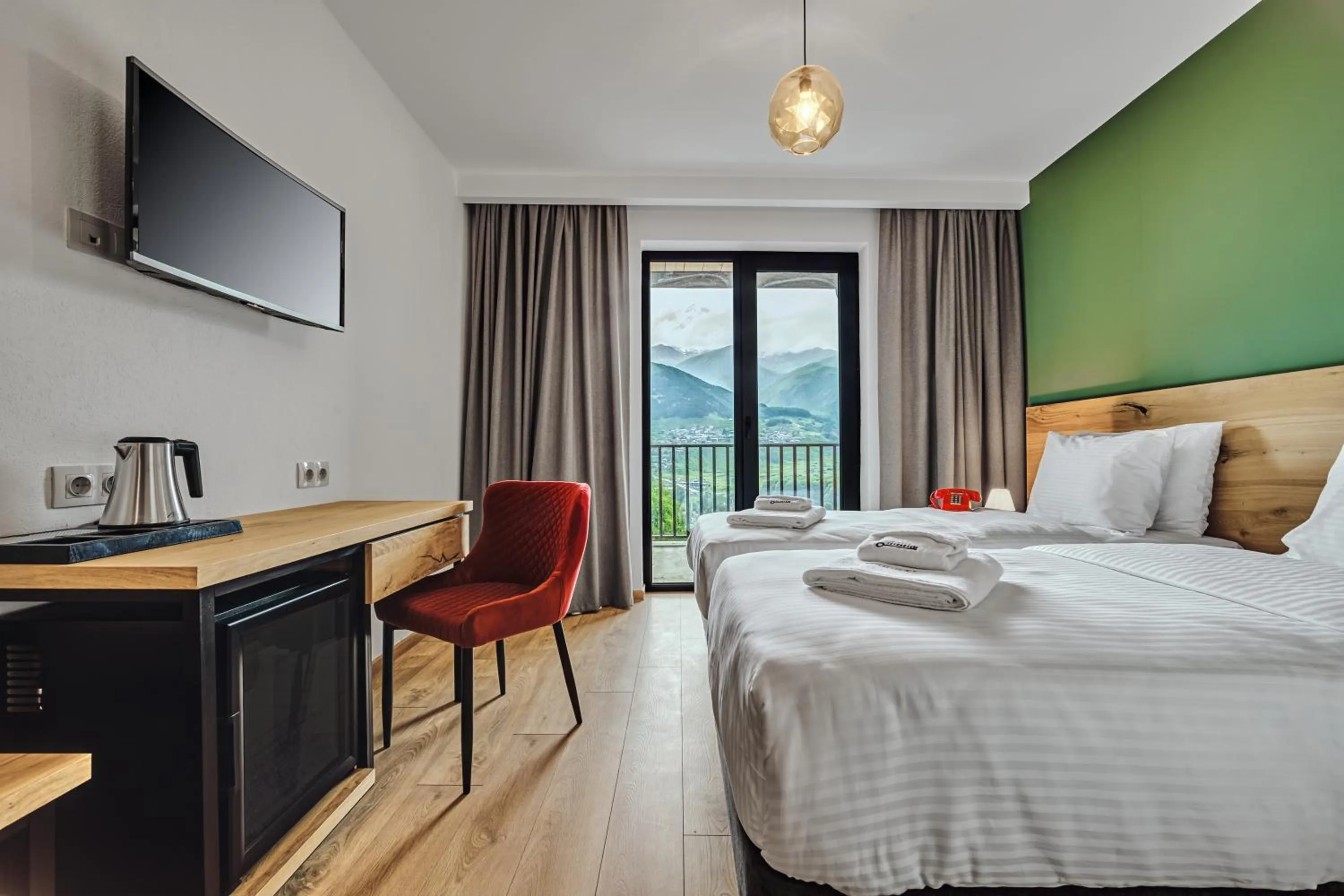 Bedroom, Bed in Intourist Kazbegi