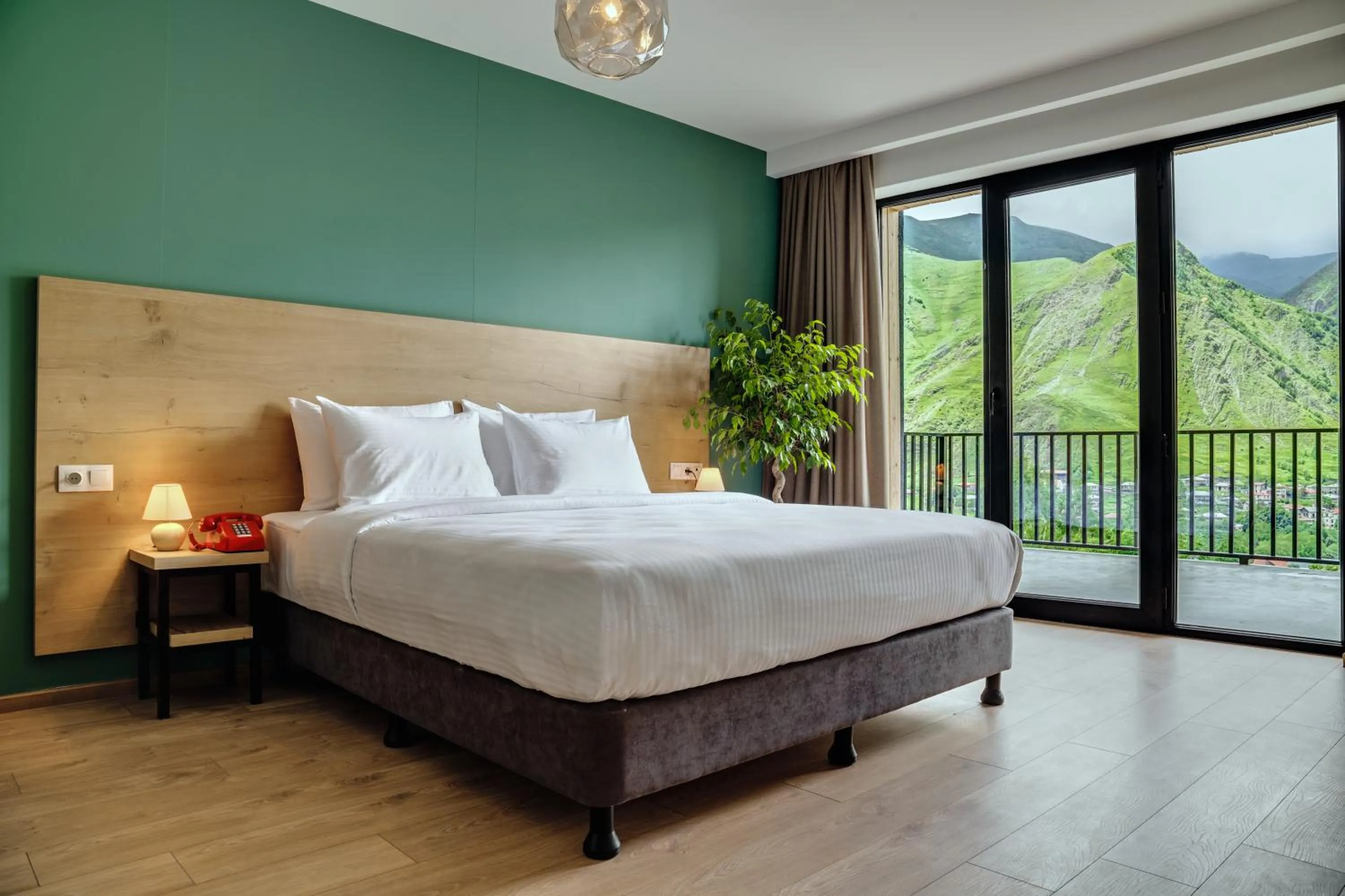 Bedroom, Bed in Intourist Kazbegi