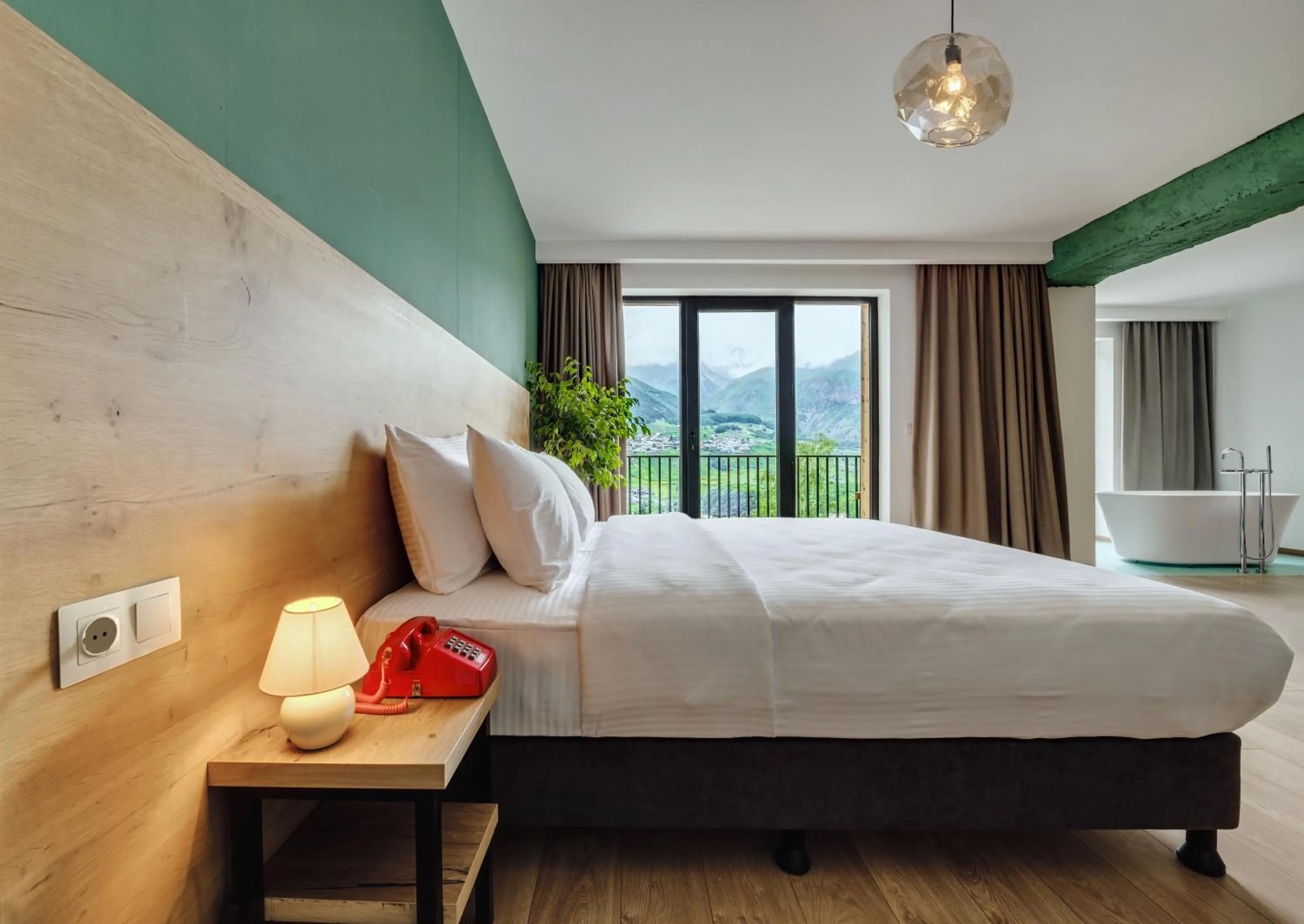 Bedroom, Bed in Intourist Kazbegi