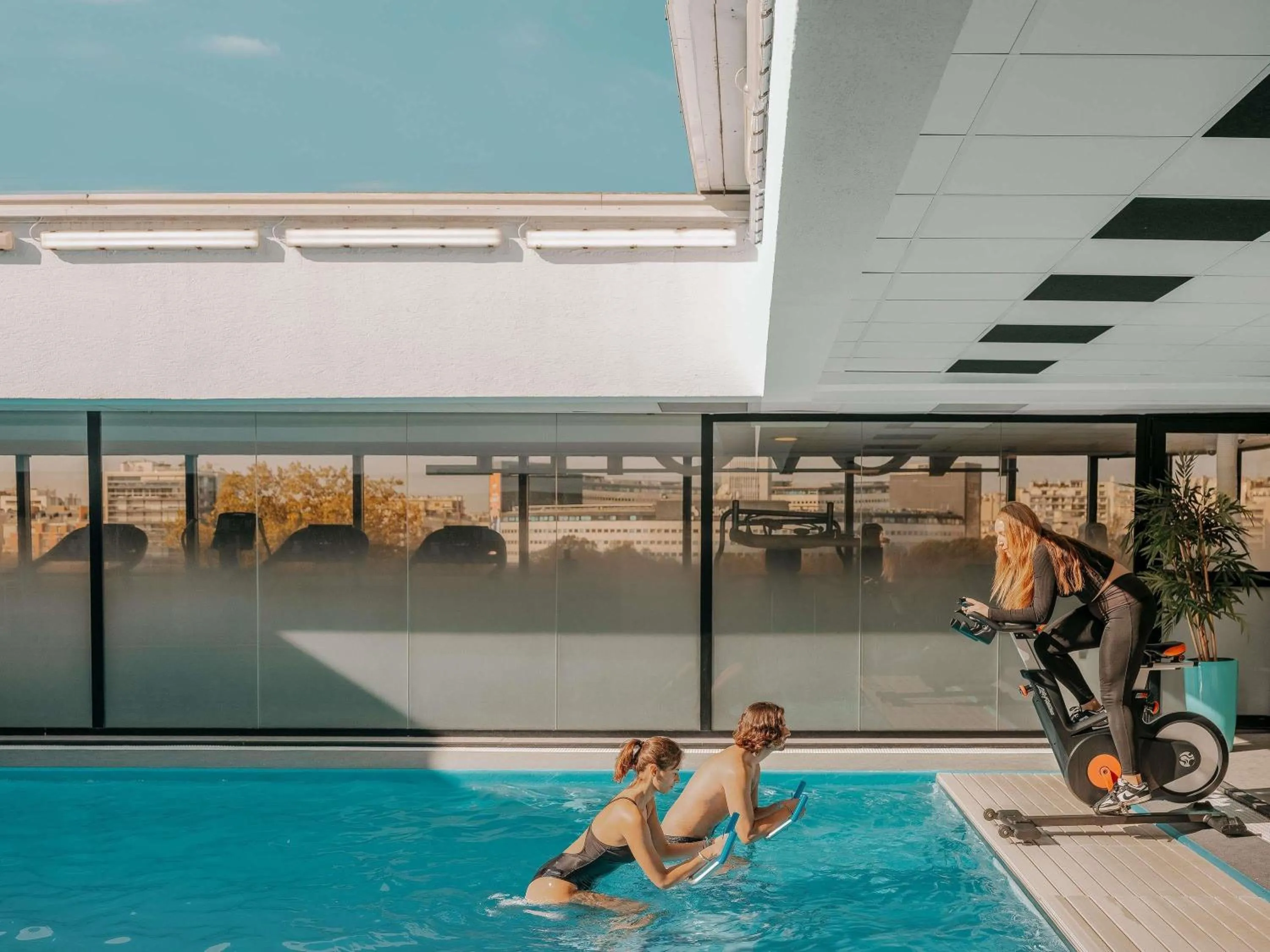 Pool view in Novotel Paris Centre Tour Eiffel
