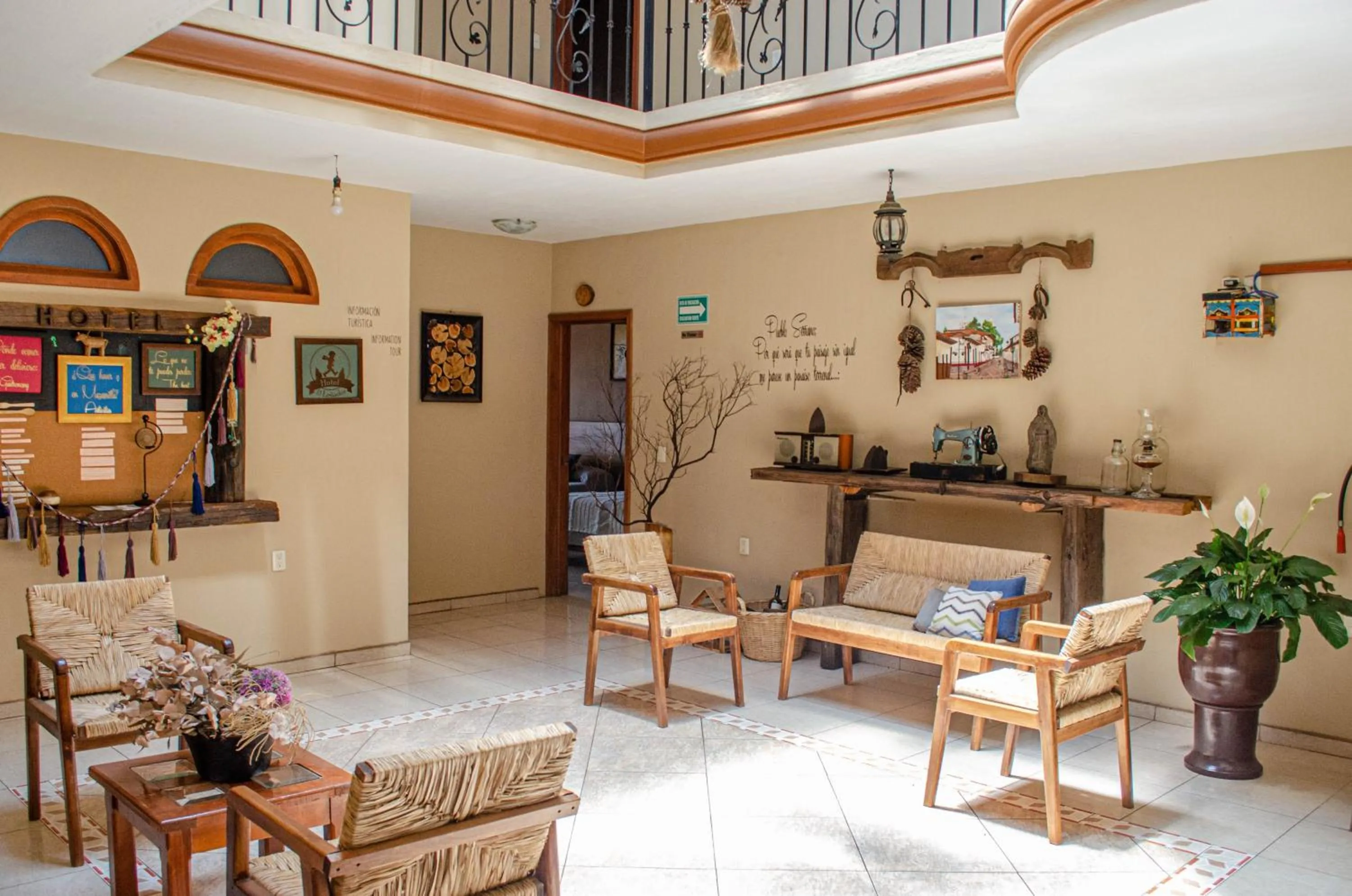 Living room in Hotel el Leñador