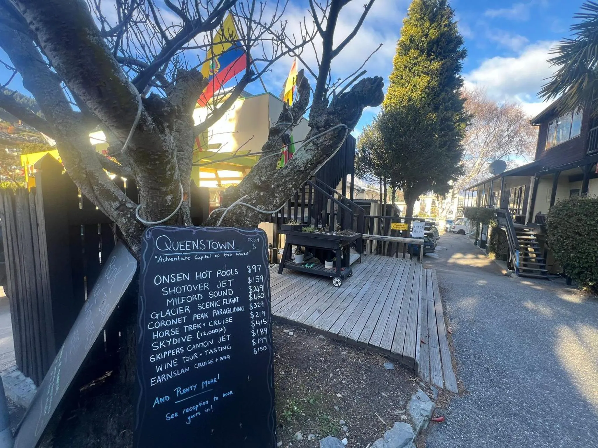 Street view in Southern Laughter Backpackers