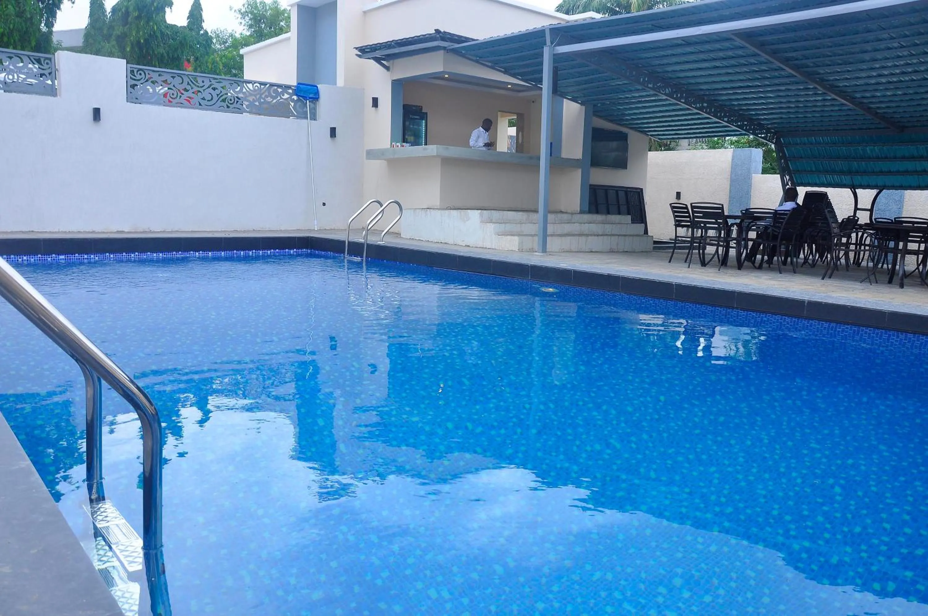 Pool view in Lit Suites