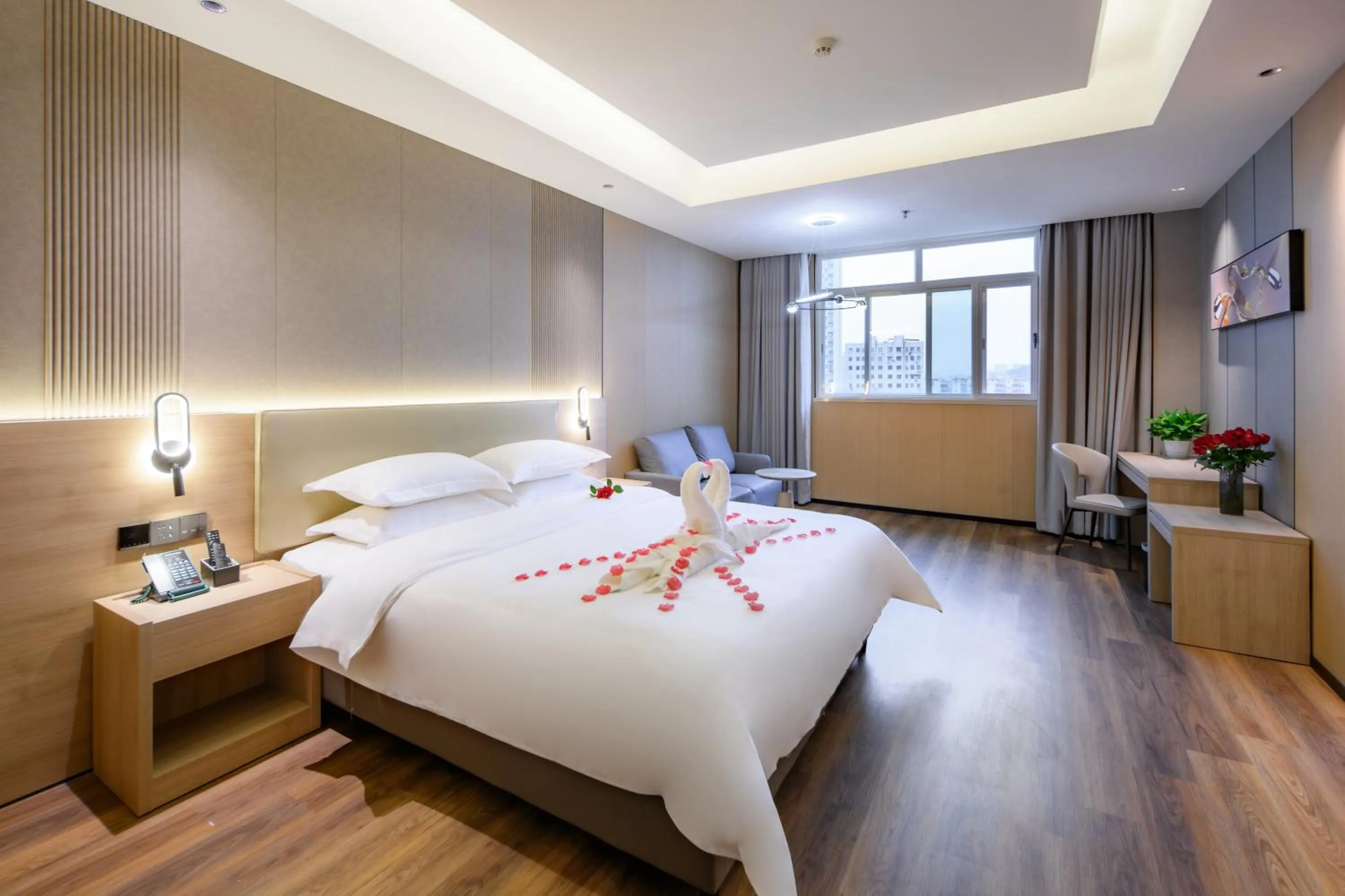 Bed in Shanshui S Hotel