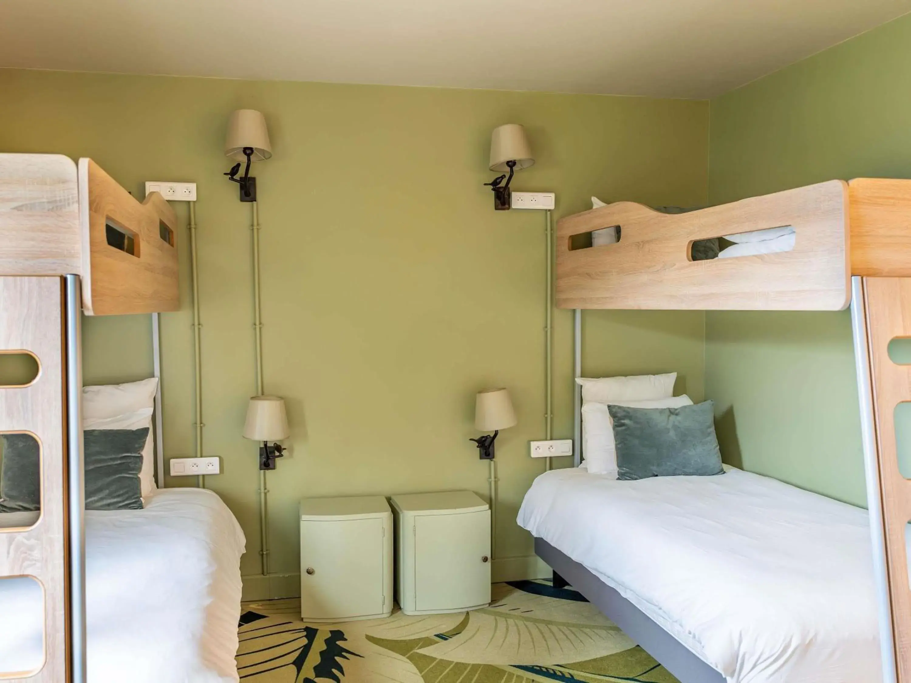 Tribe Room - One Double Bed and 4 Single Beds. in Hotel Mercure Parc du Coudray - Barbizon Tribe Room - One Double Bed and 4 Single Beds. in Hotel Mercure Parc du Coudray - Barbizon