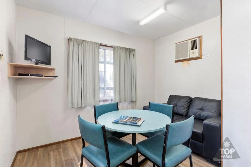 Seating area in Gawler Caravan Park