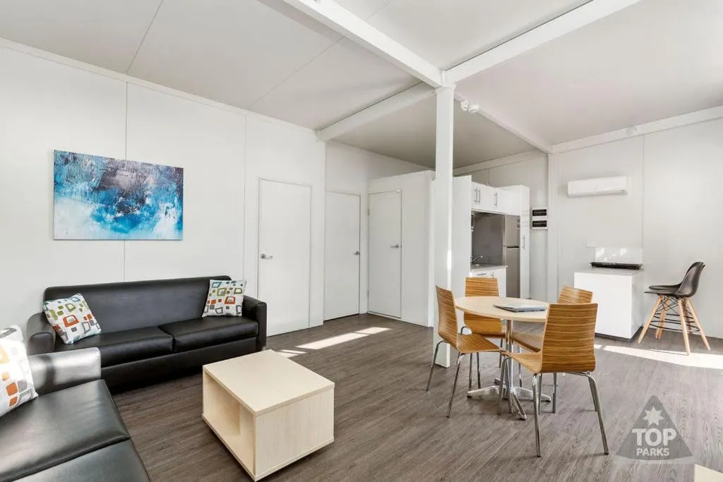 Living room in Gawler Caravan Park