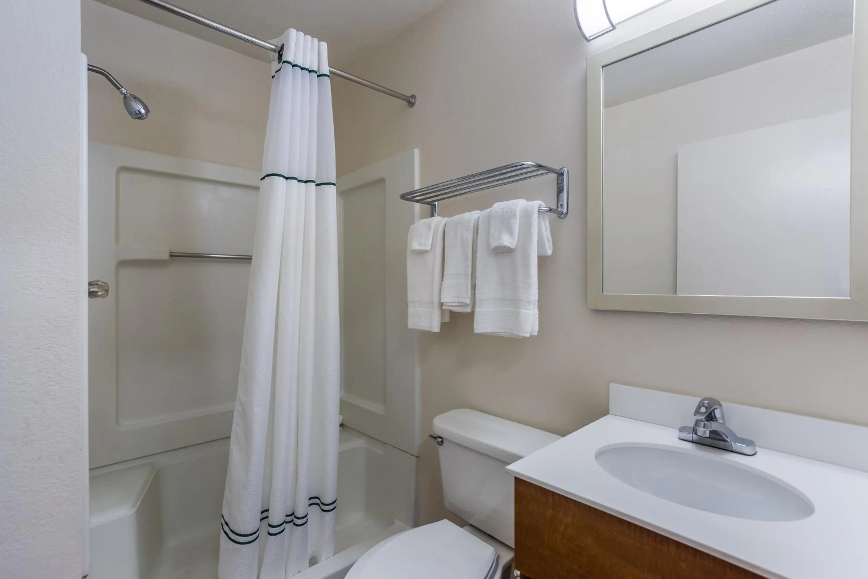 Photo of the whole room, Bathroom in HomeTowne Studios by Red Roof Nashville - Airport/Briley Pkwy