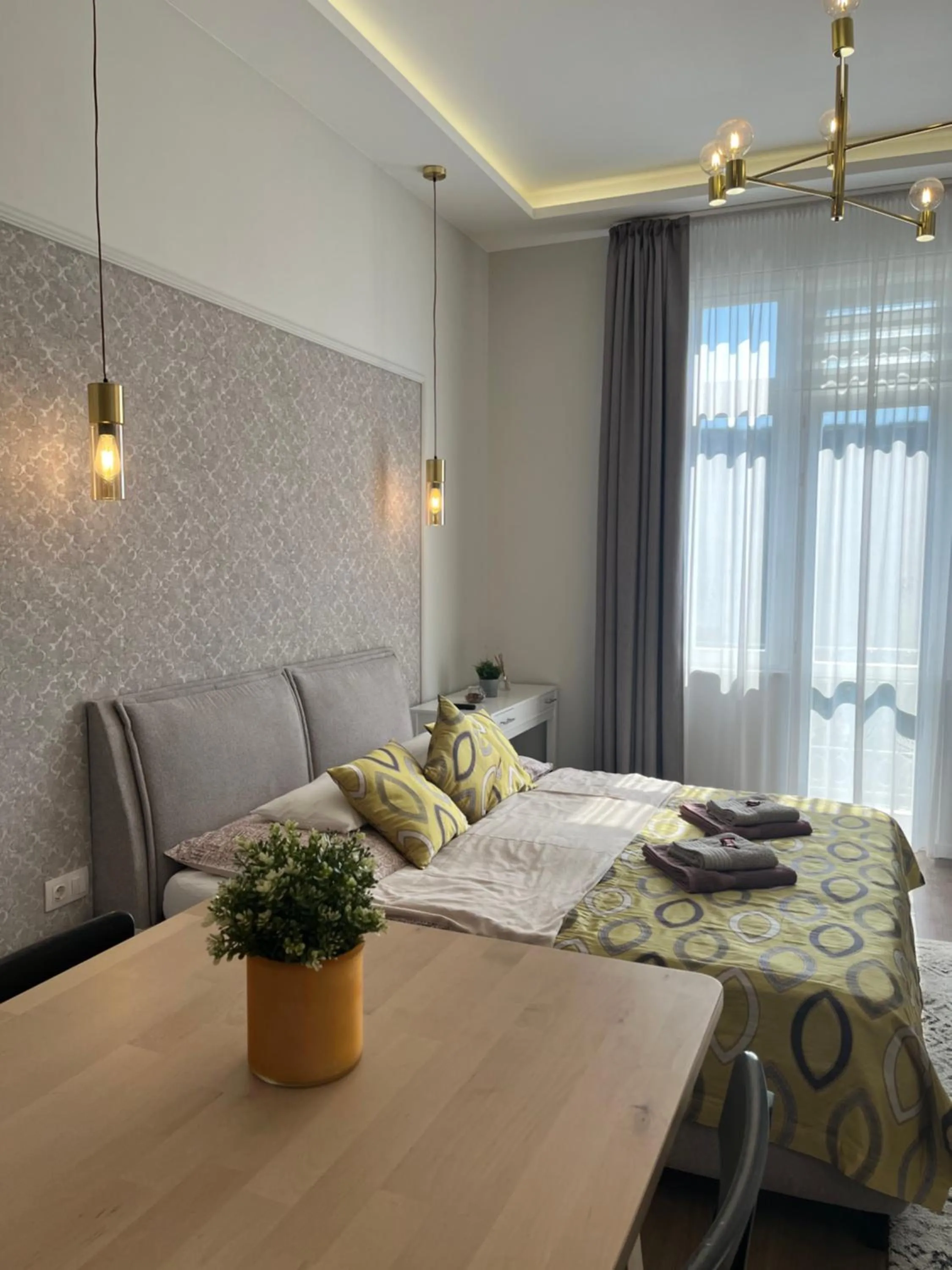 Bed in Visit Debrecen Apartman