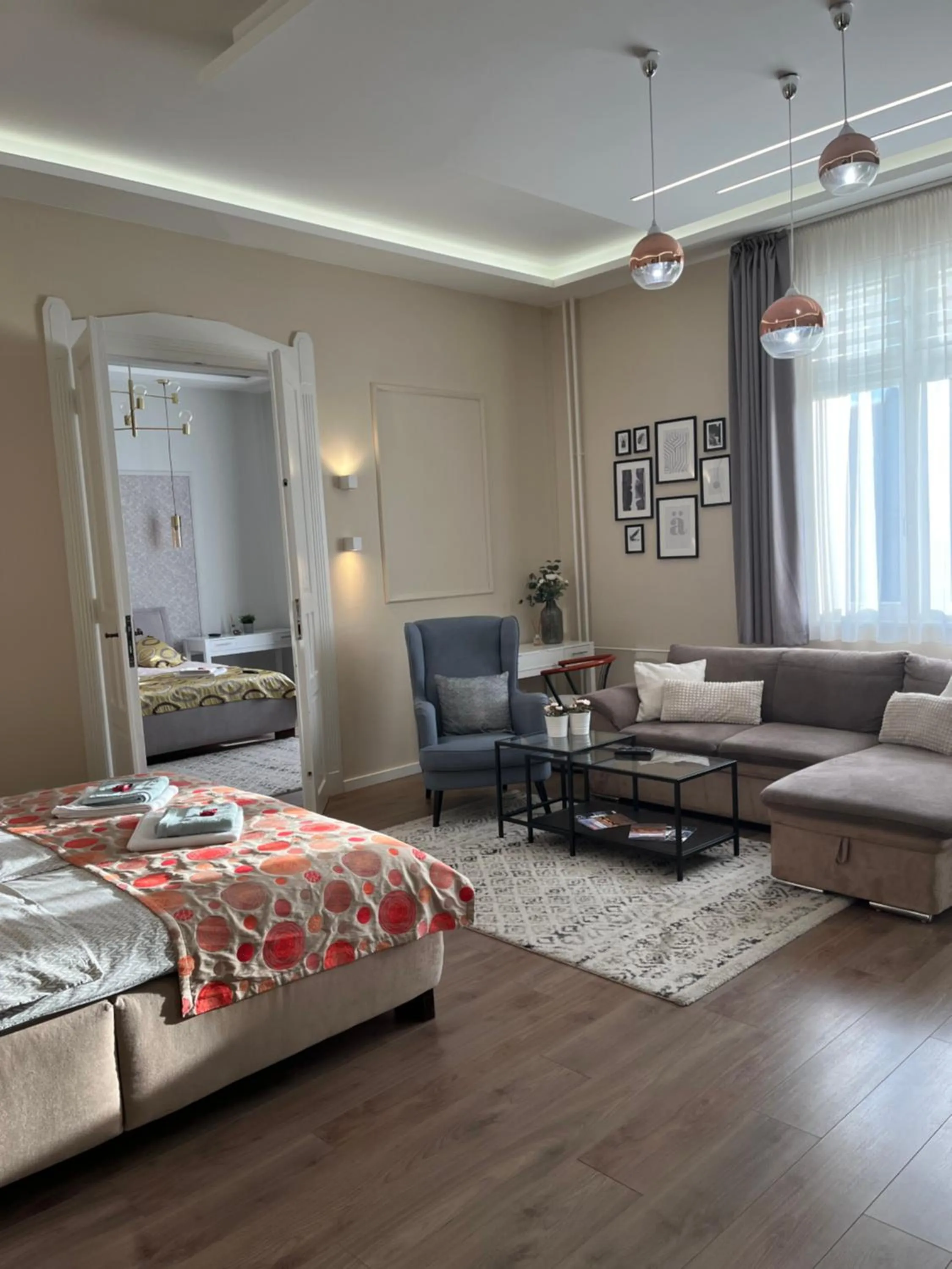 Bed in Visit Debrecen Apartman