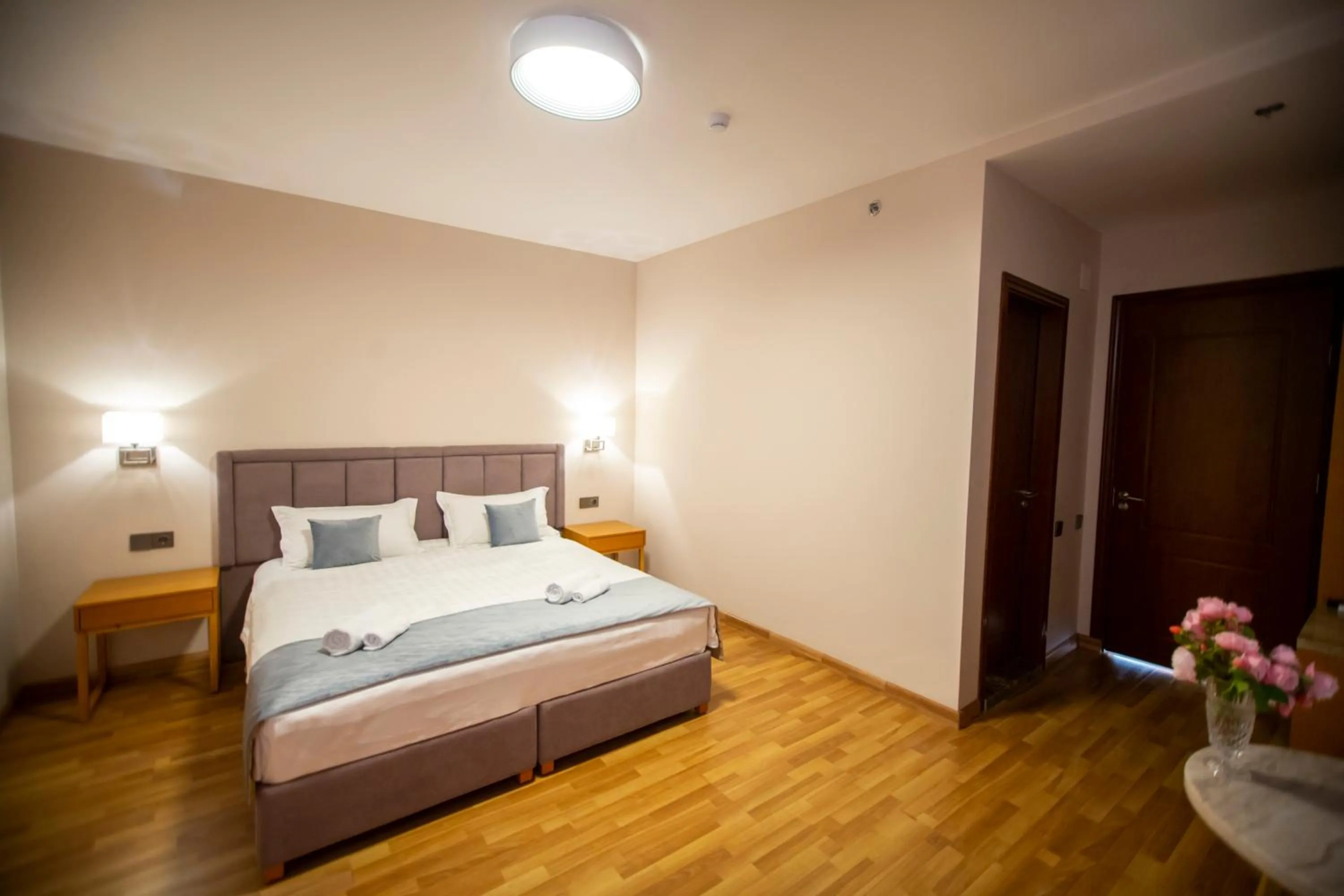 Bed in Chveni Ezo Boutique Hotel