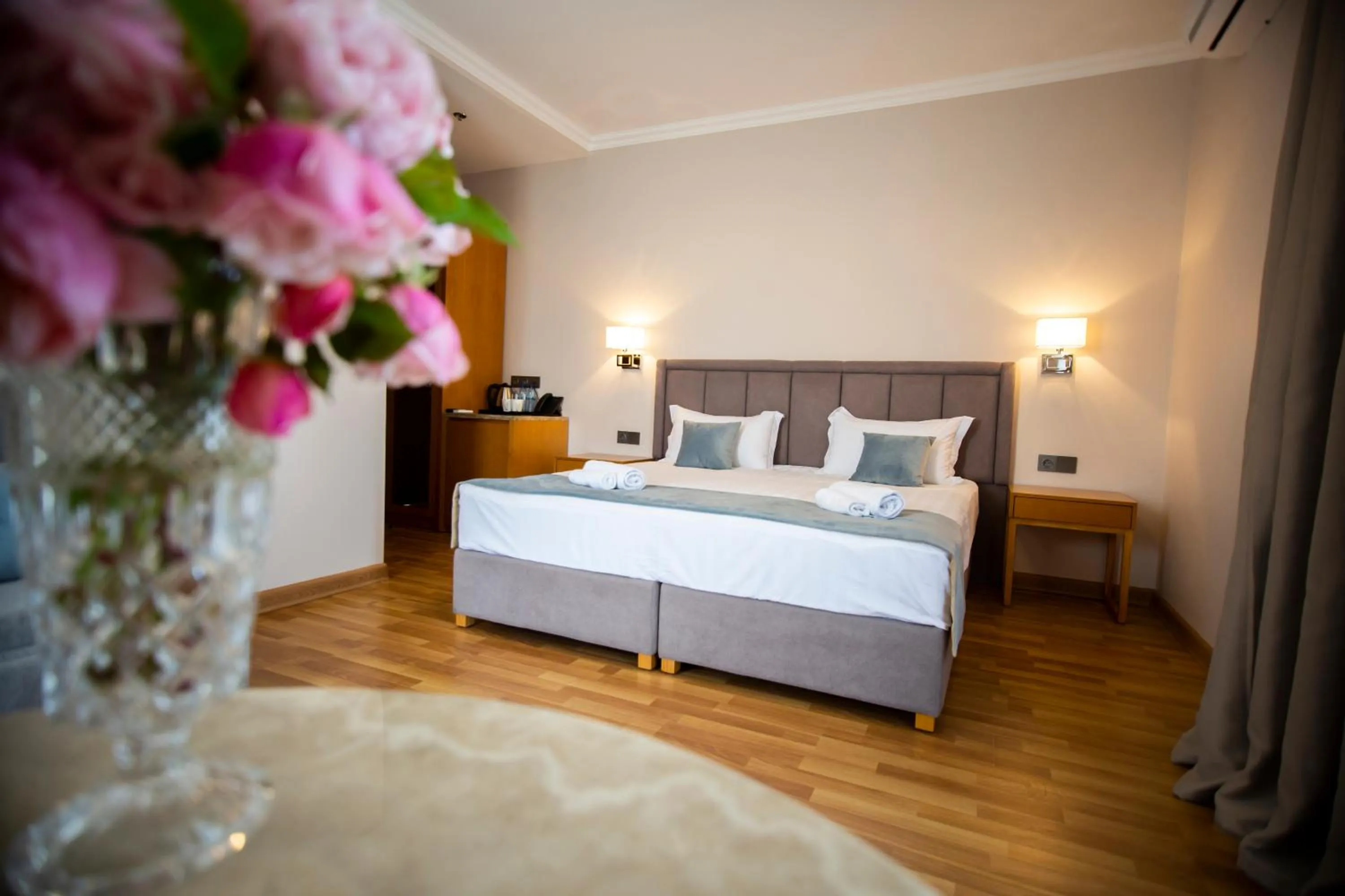 Bed in Chveni Ezo Boutique Hotel