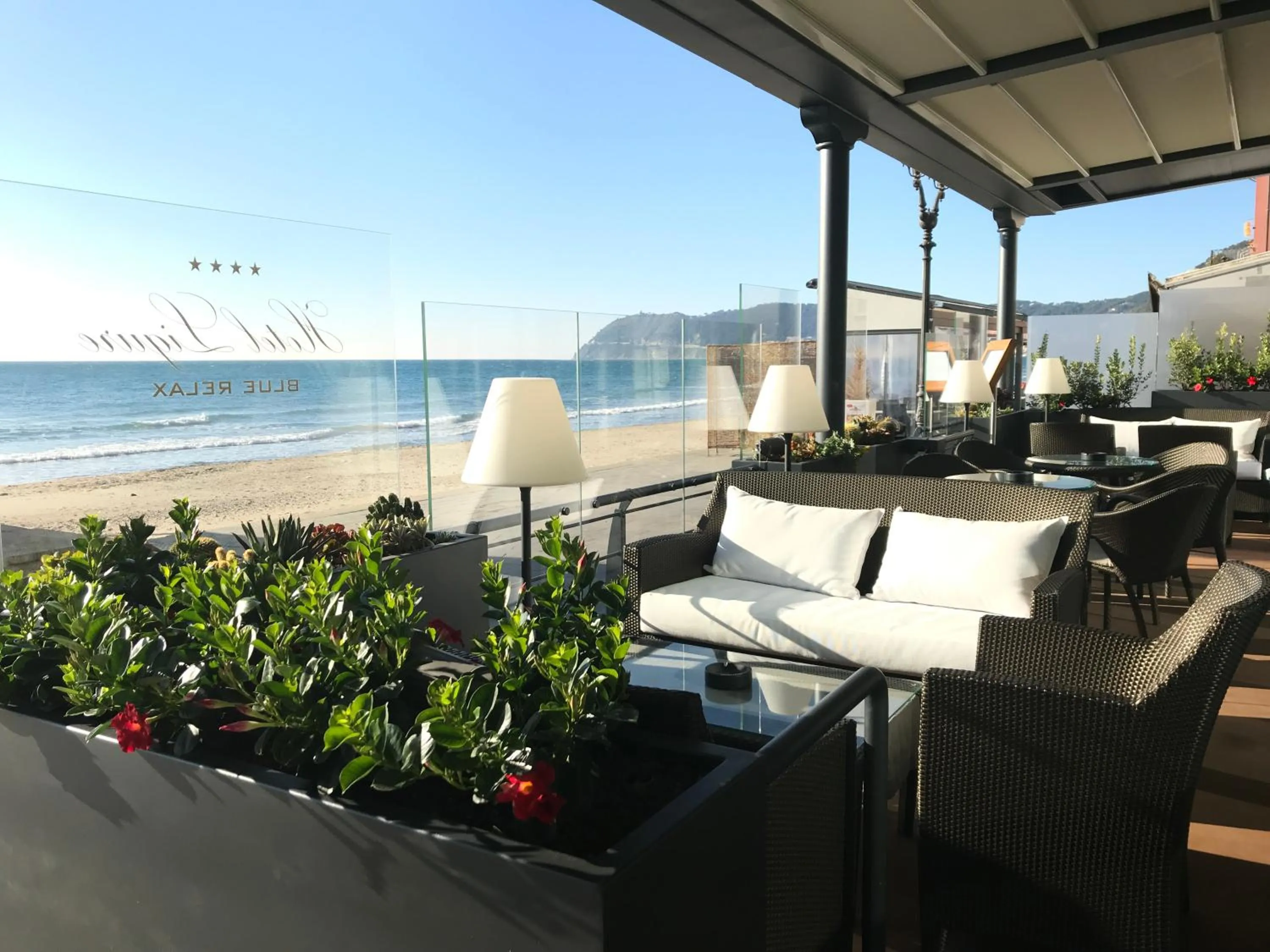 Patio in Hotel Ligure