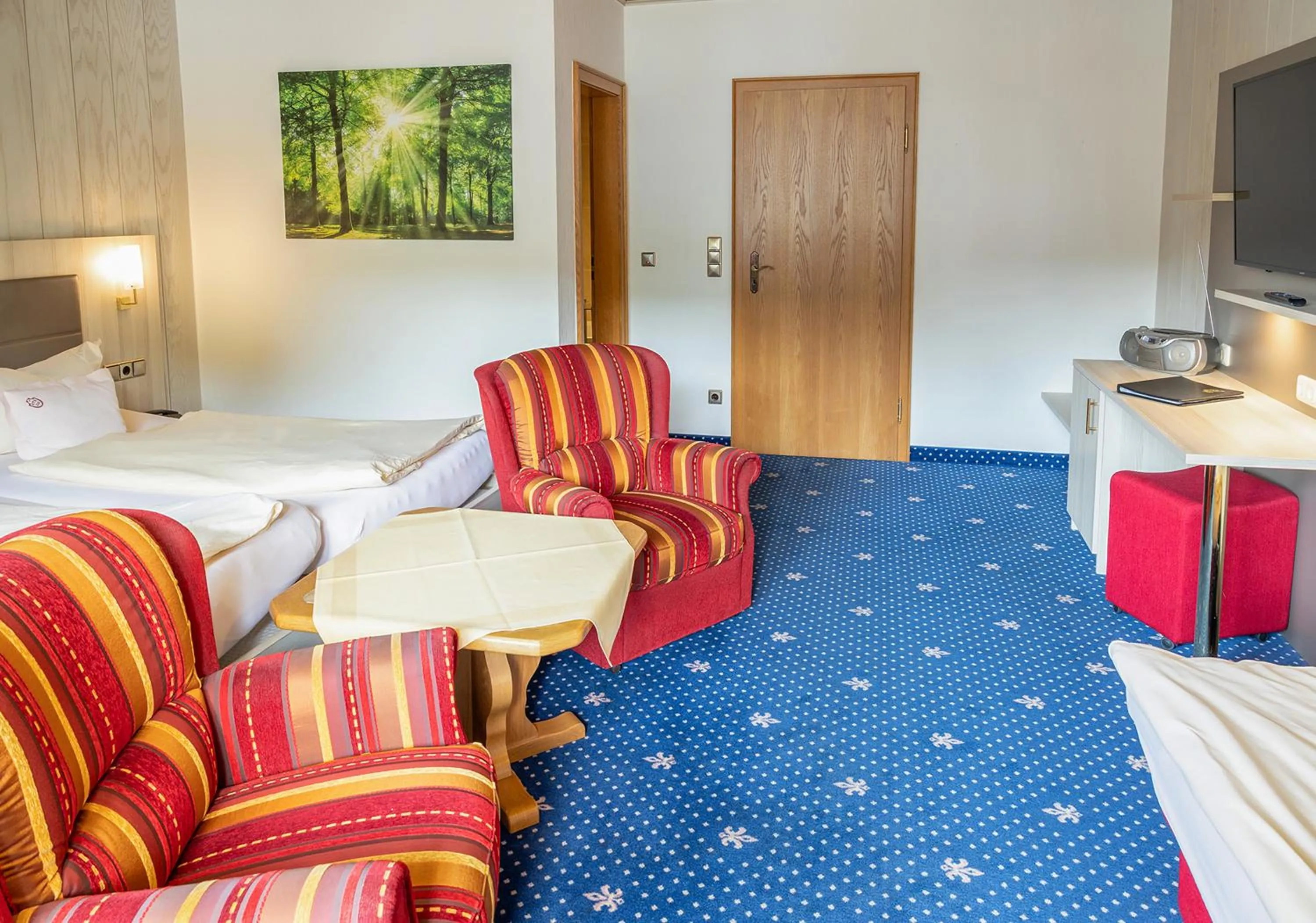 Bed in Sporthotel Göbel Garni