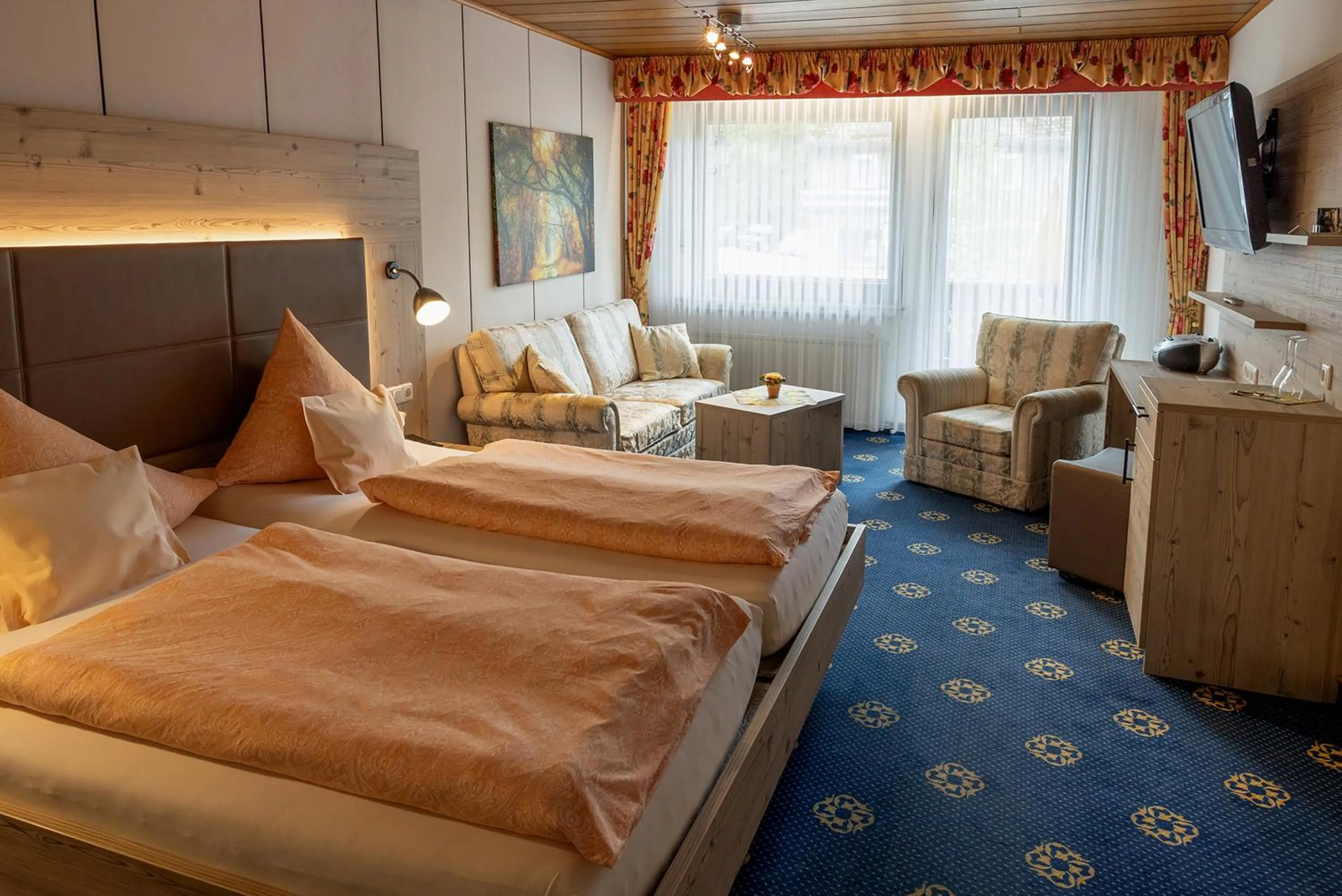 Bed in Sporthotel Göbel Garni