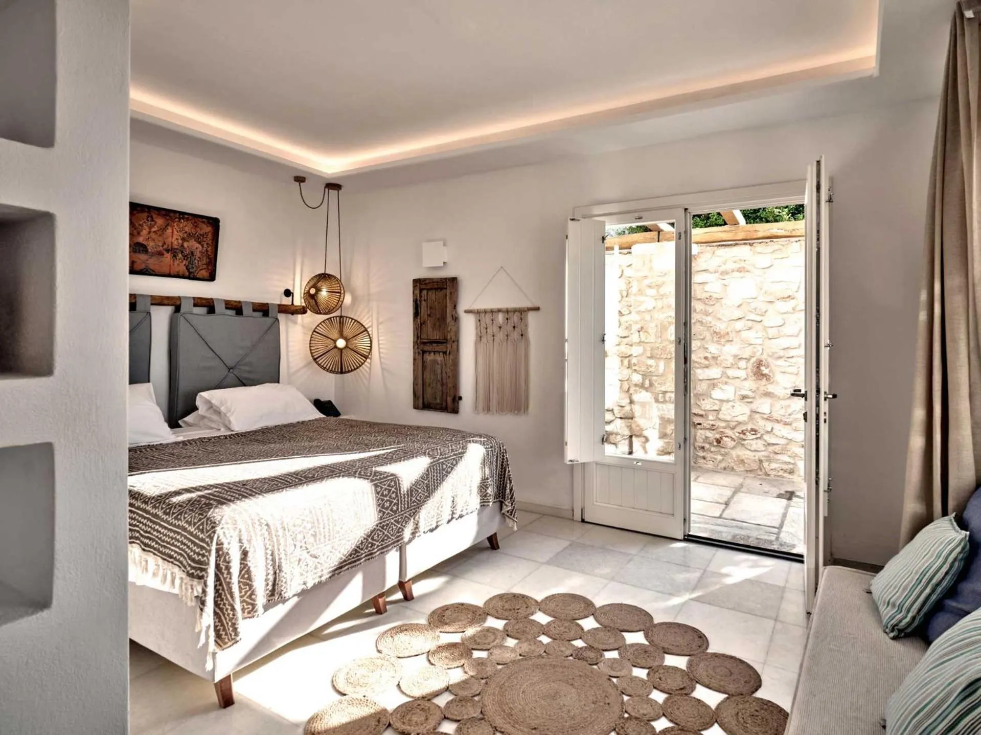 Bedroom, Bed in Mythic Paros , Adults Only