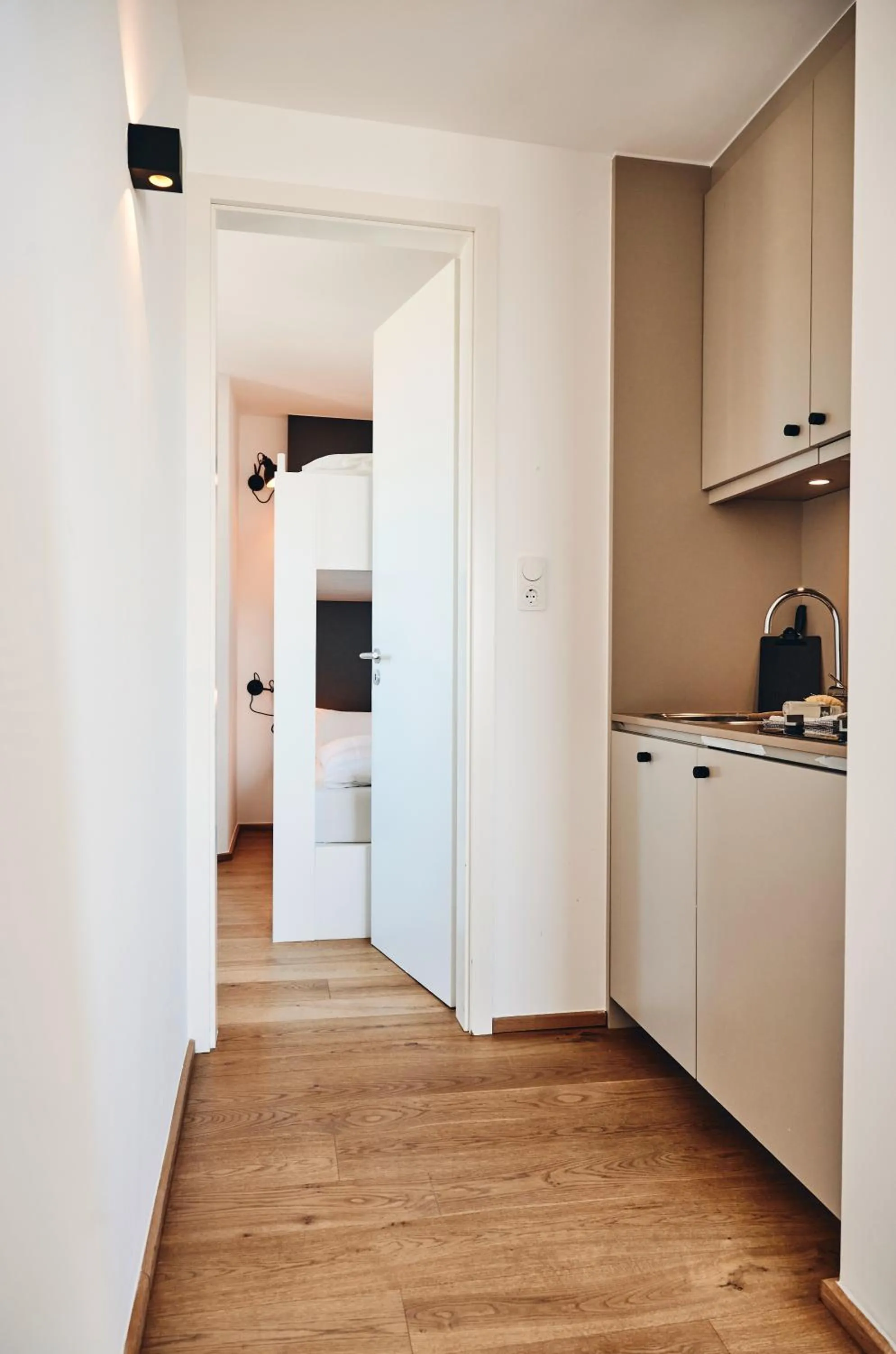Kitchen or kitchenette in Hotel Haus am Meer