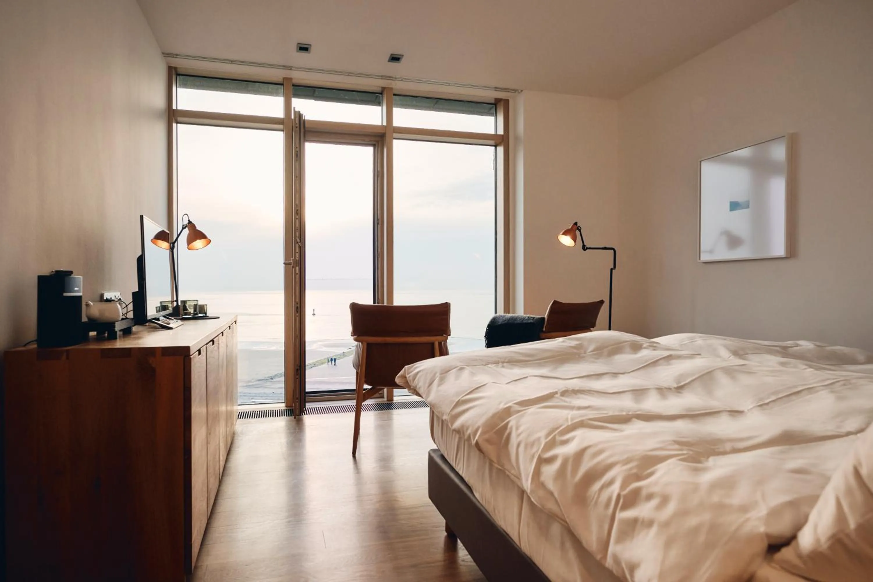 Bed in Hotel Haus am Meer