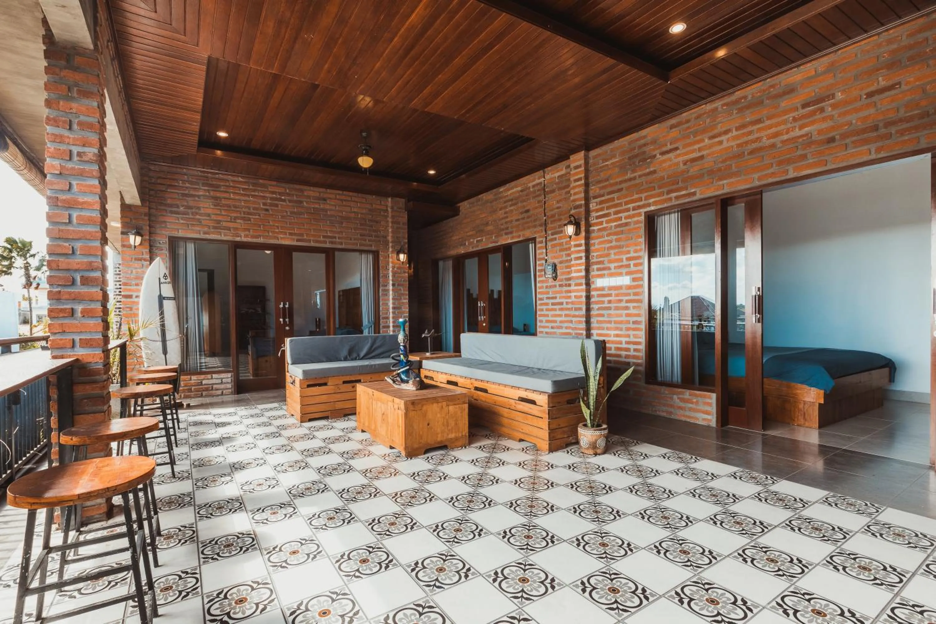 Seating area in Big Brother Berawa Beach