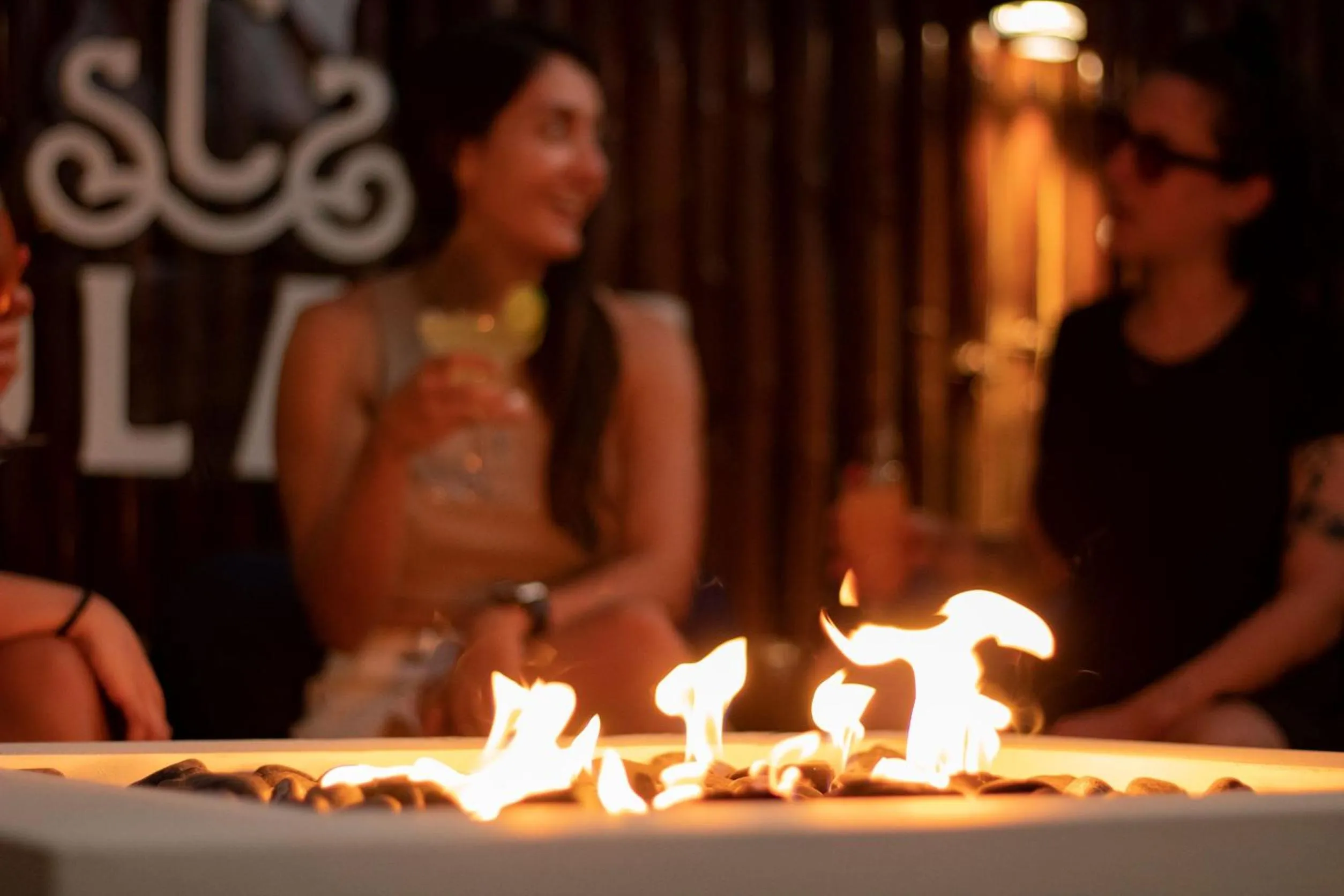 People in Cafe Playa Negra Hotel