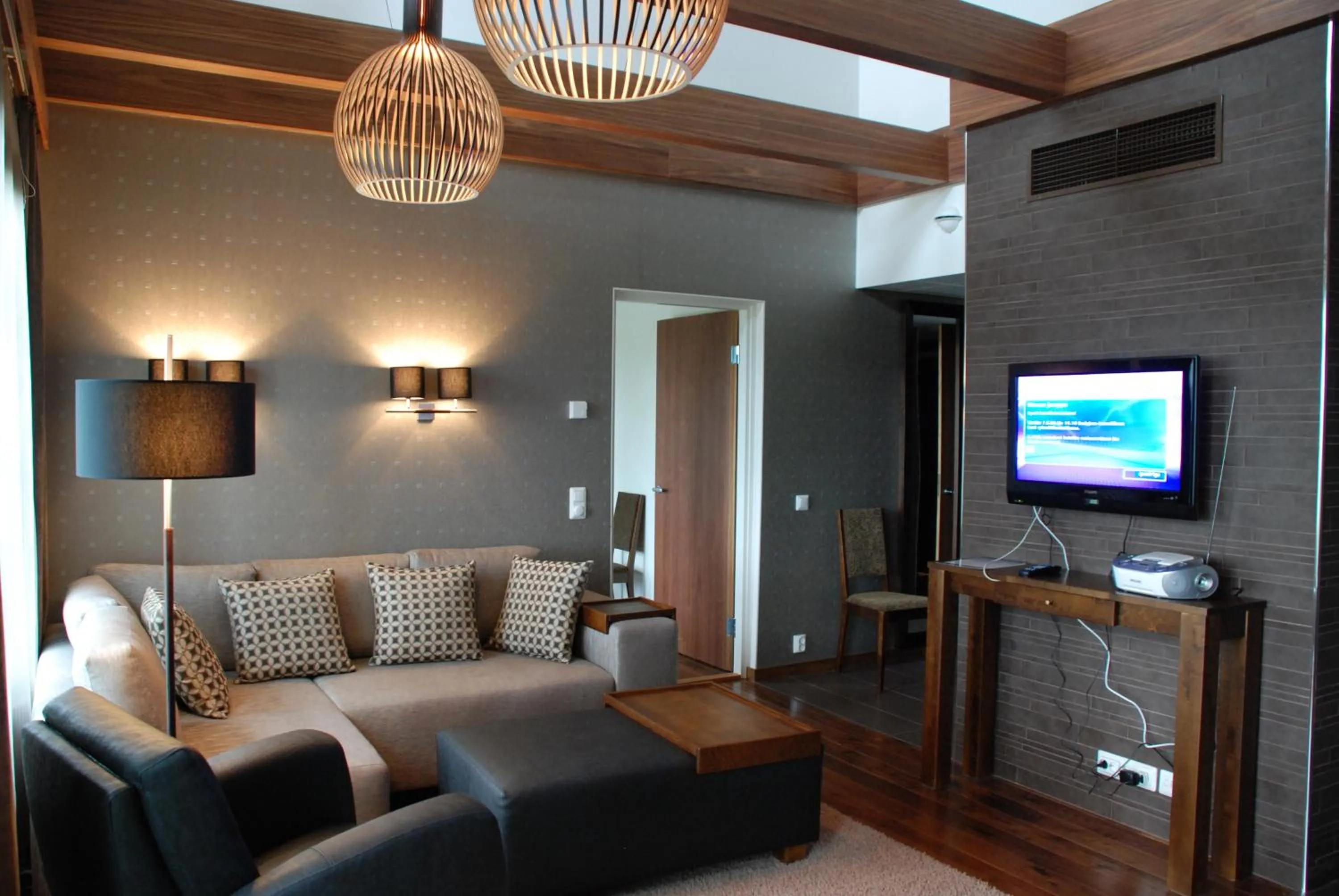 TV and multimedia, Bed in Imatran Kylpylä Spa Apartments