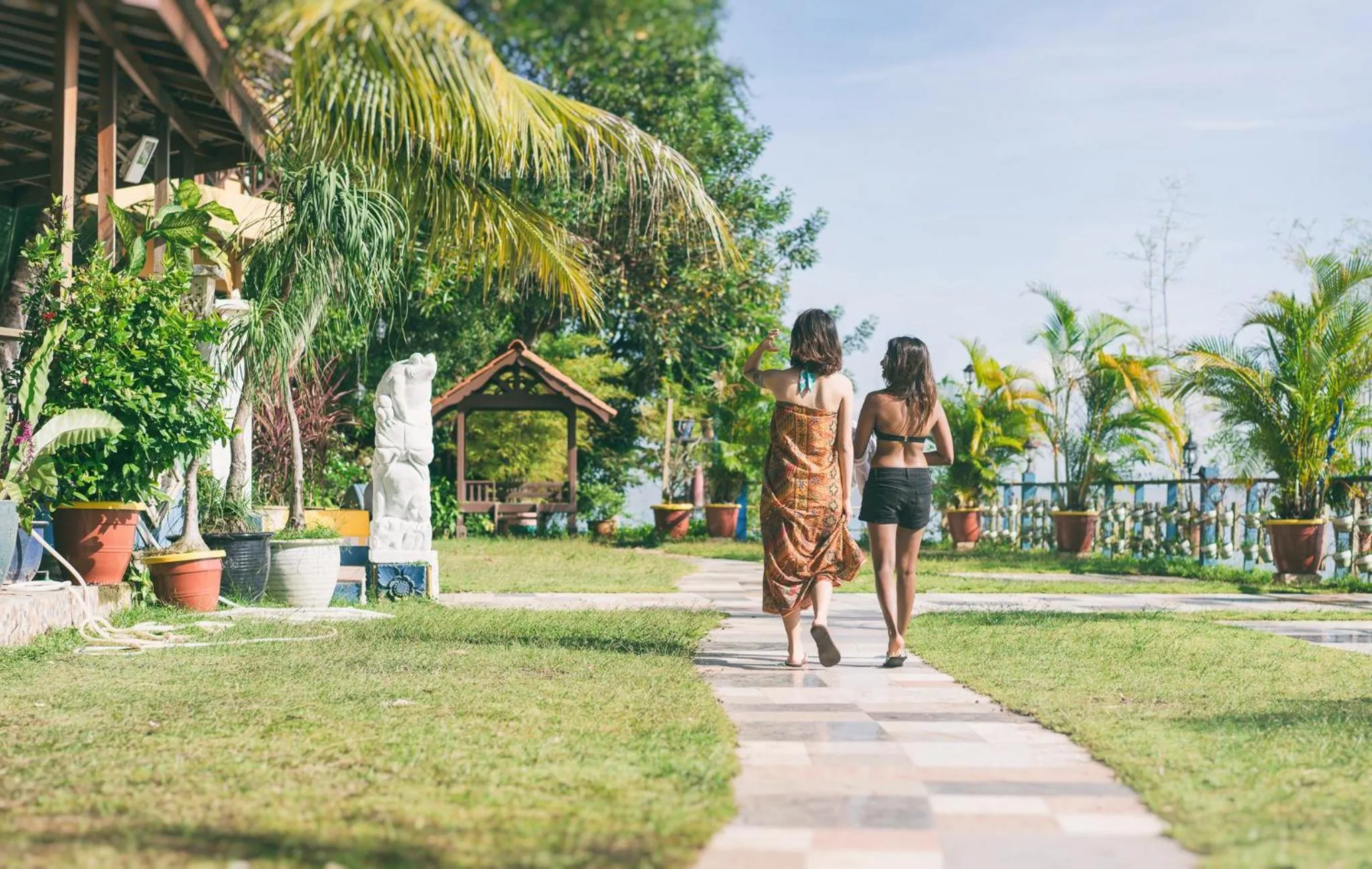 People in Lost Paradise Resort