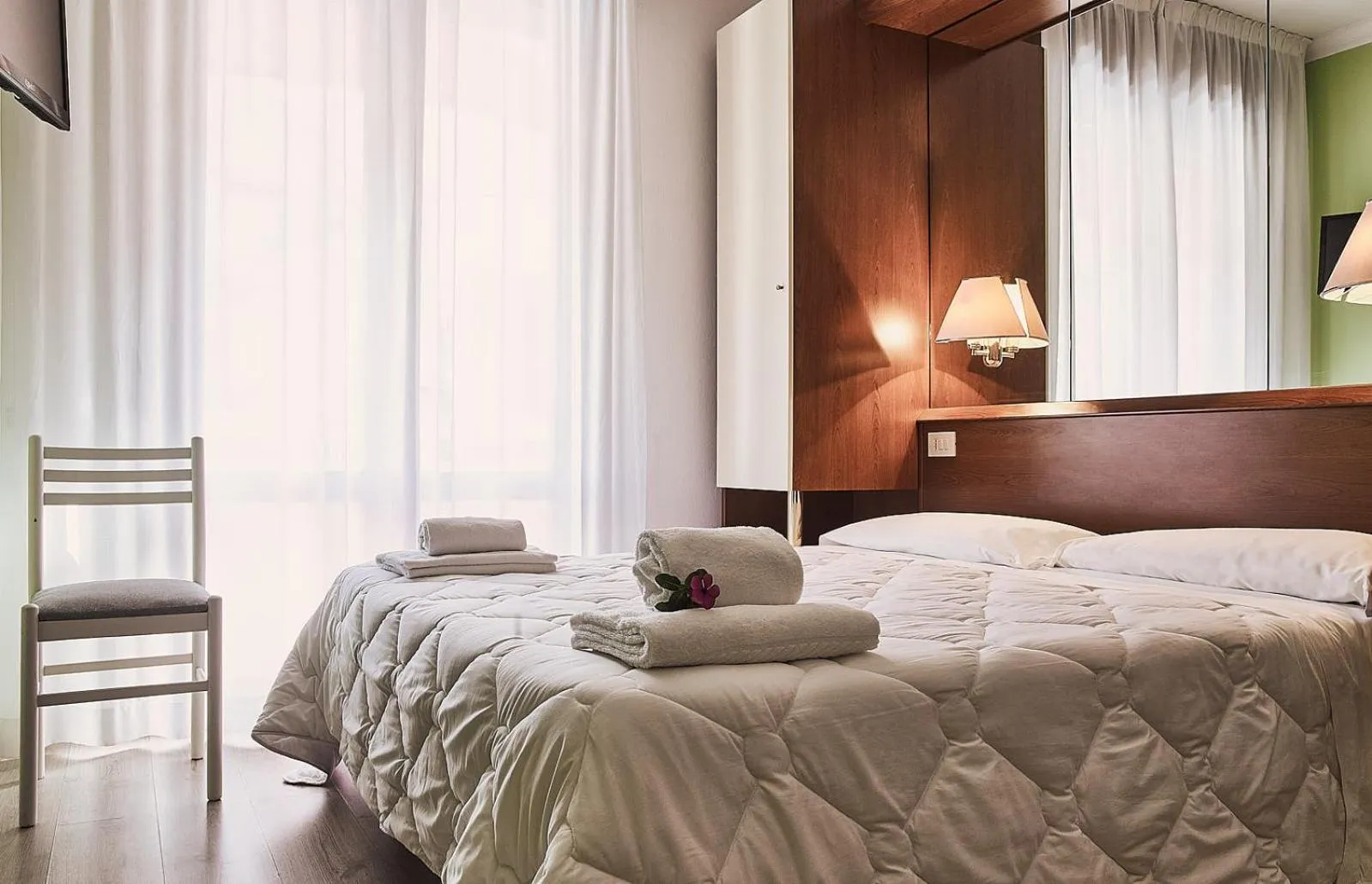 Bed in Hotel Villa Roma