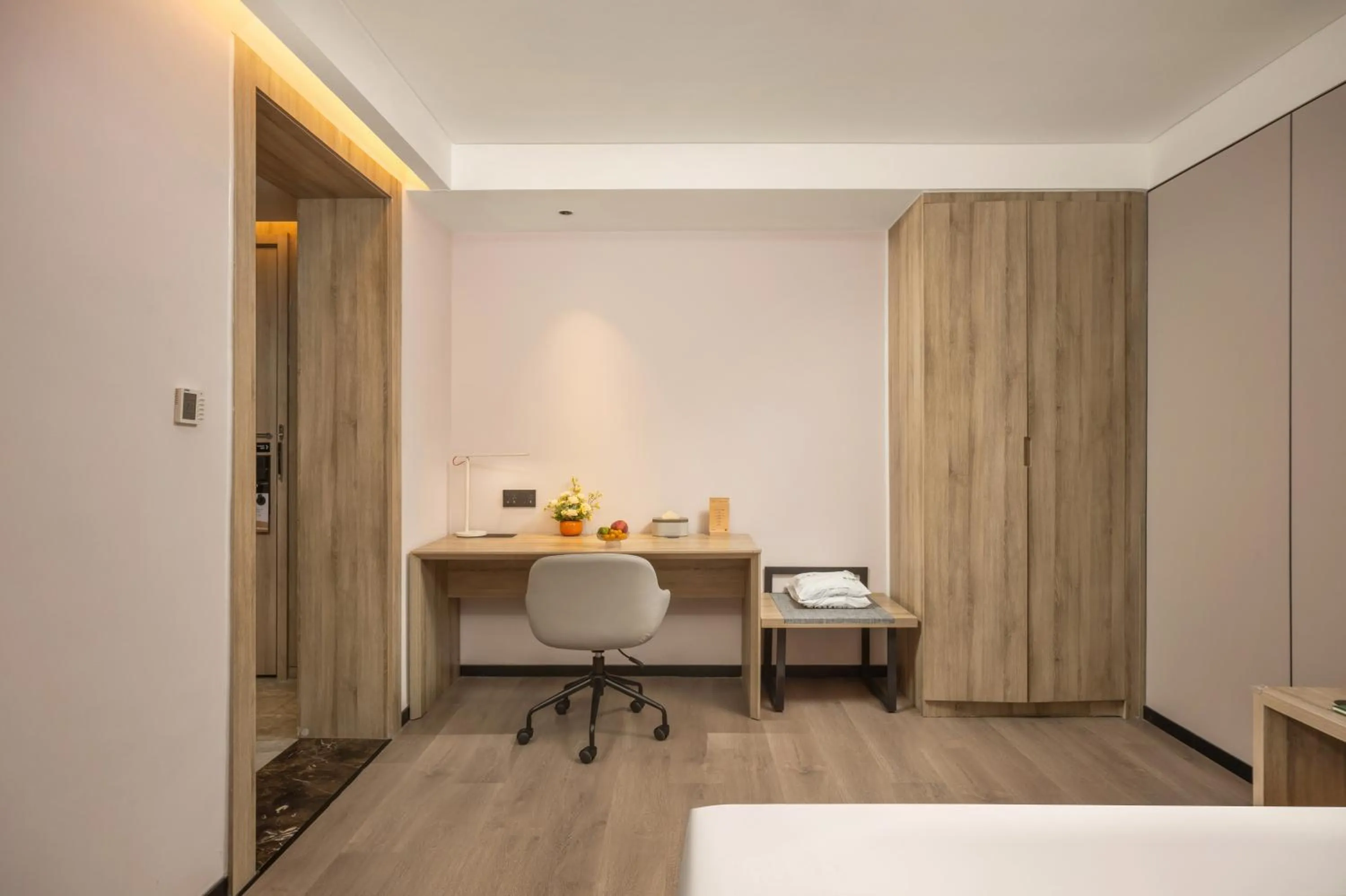 Bed in Atour Hotel Weihai City Center