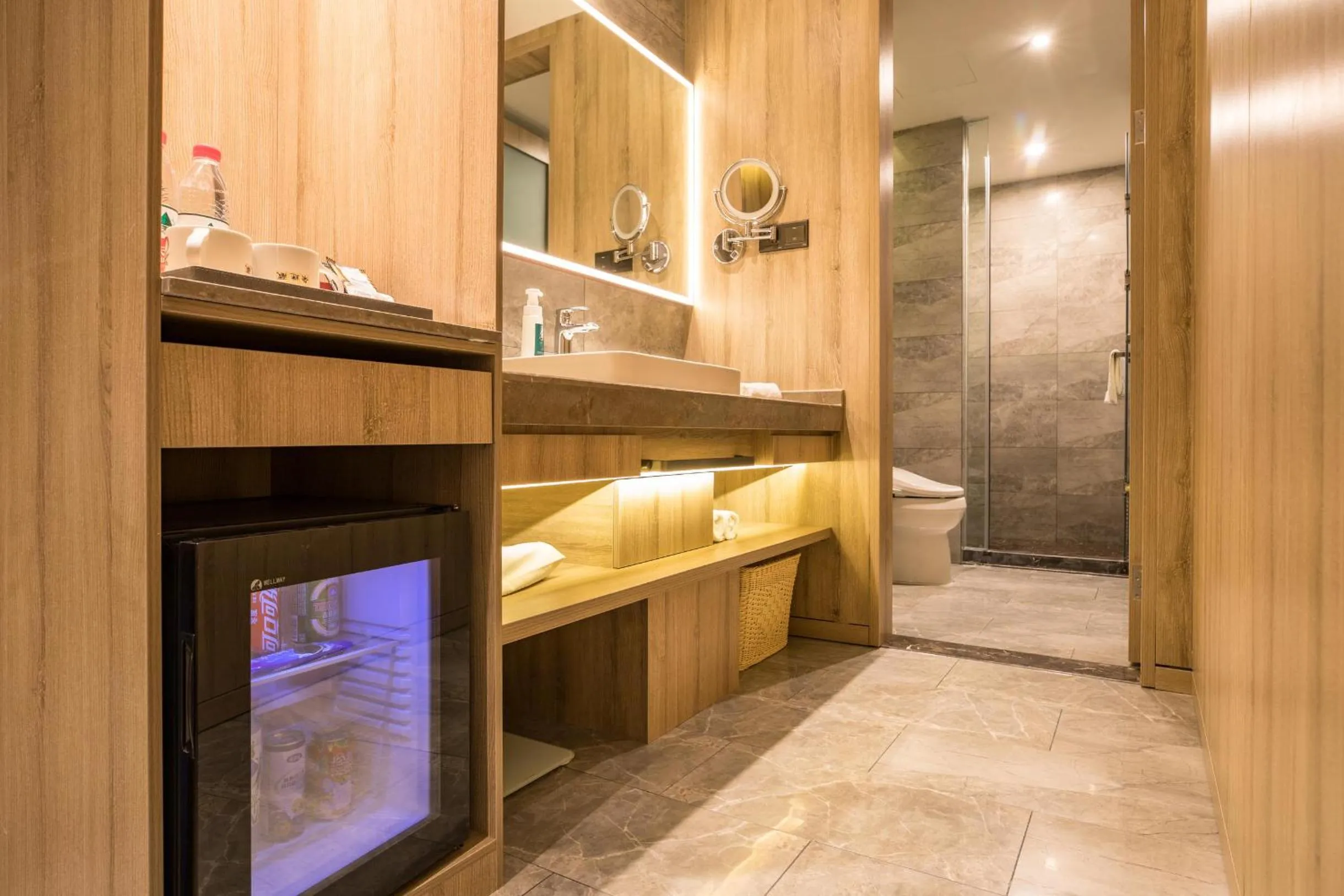 Bed in Atour Hotel Weihai City Center