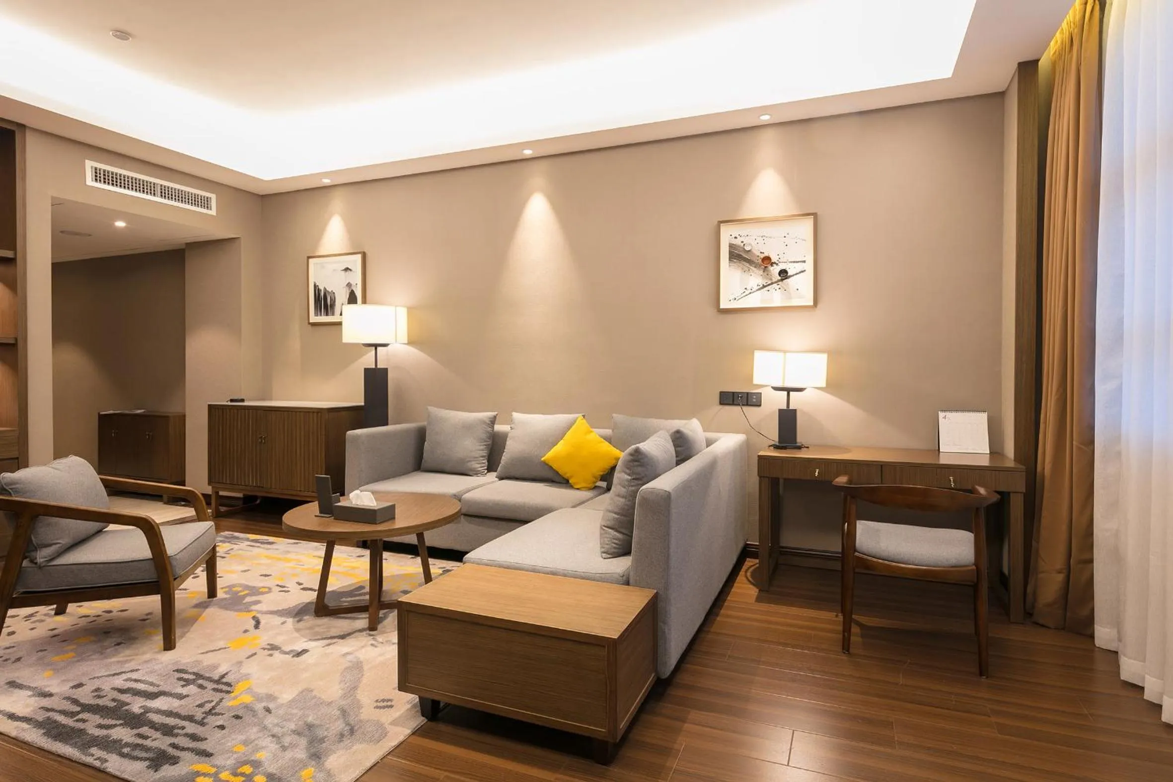 Living room, Bed in Millennium Resort Wuyishan